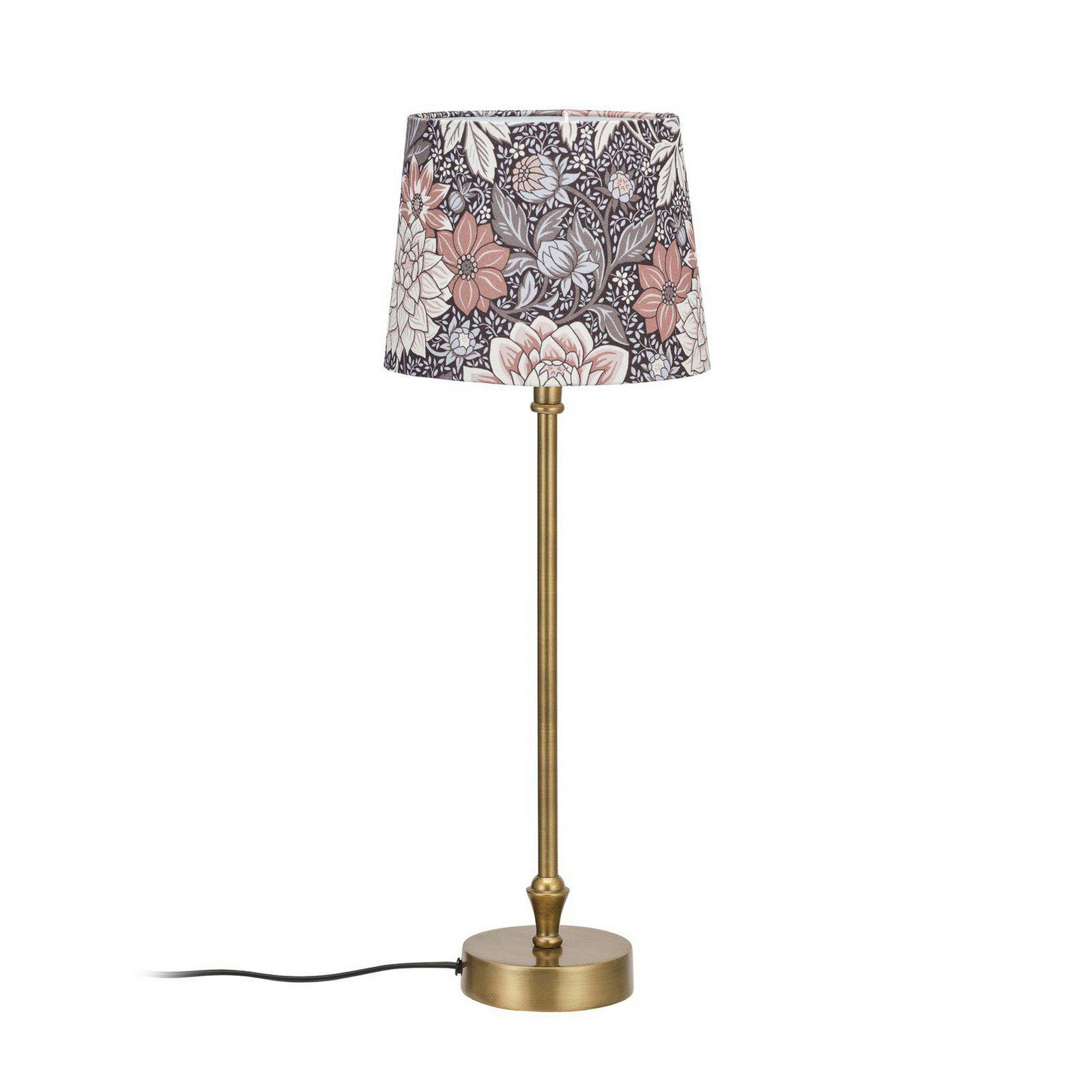 PR Home Lampe de table Liam Sofia Dahlia Brown coloré/laiton 55cm