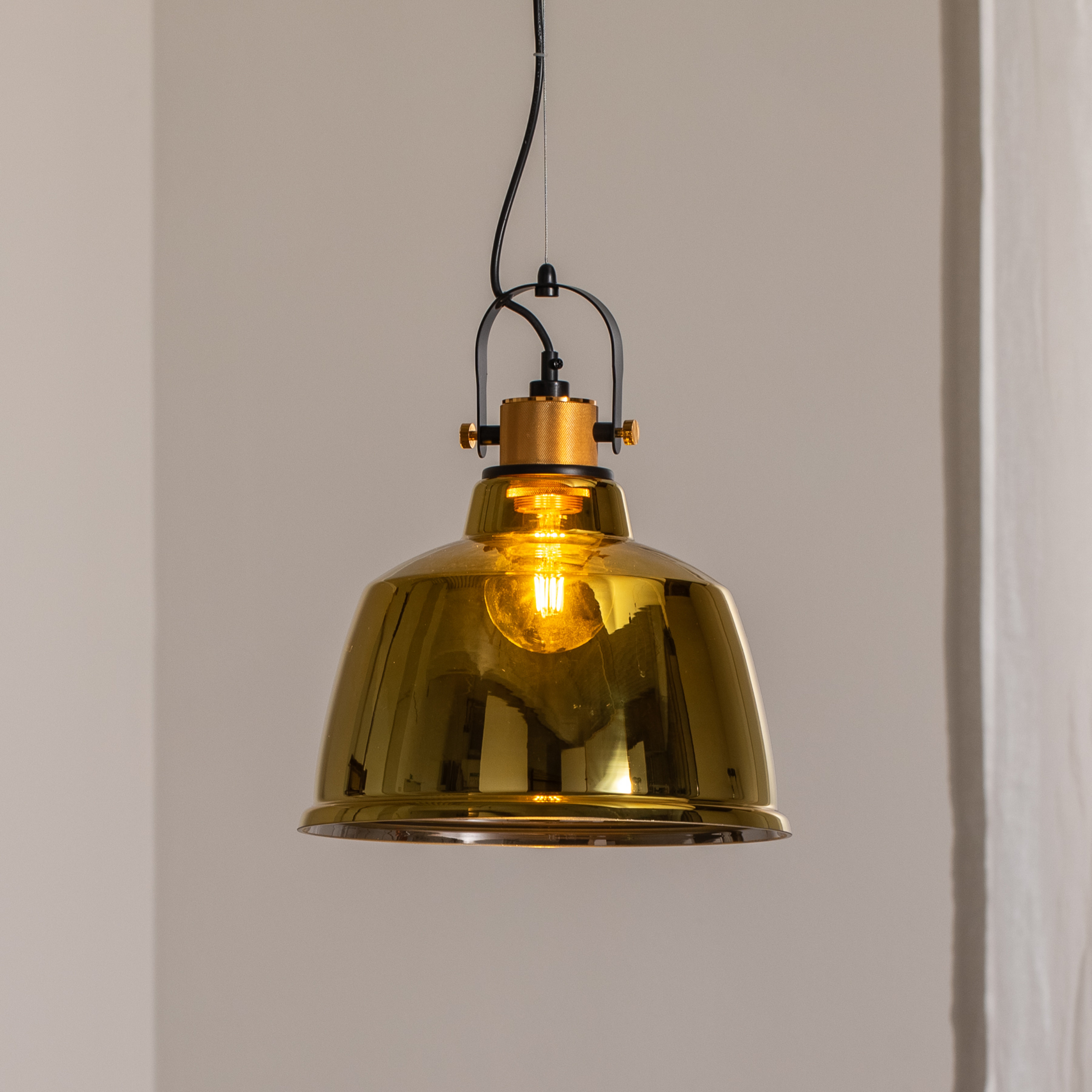 Hängeleuchte Amalfi, gold, Ø 30 cm