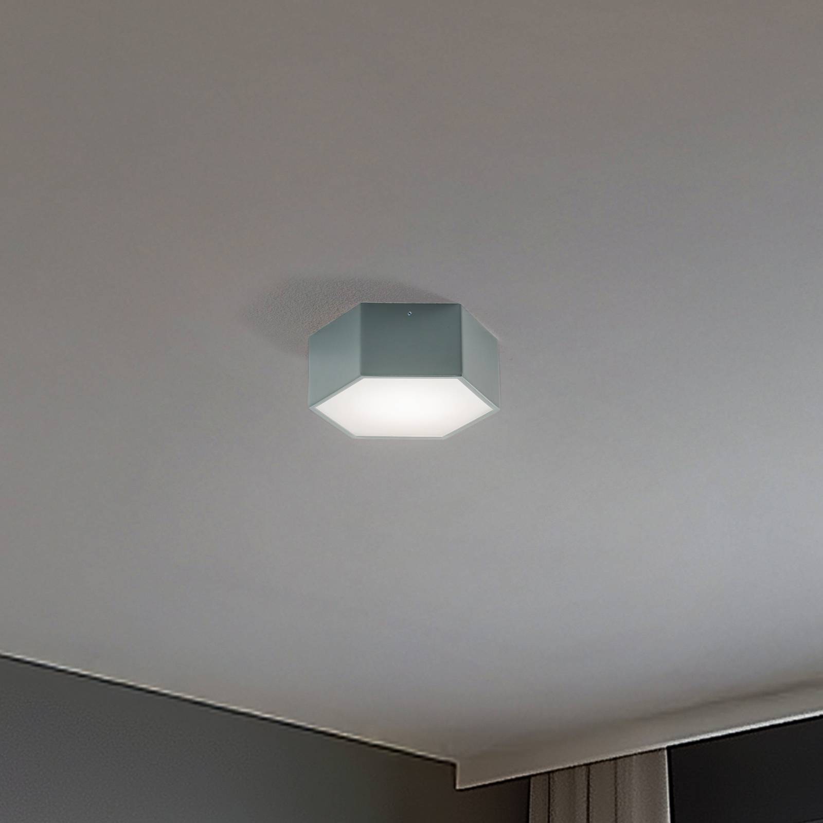 LED-Deckenleuchte Libre, salbeigrün, Stahl, 3.000 K günstig online kaufen