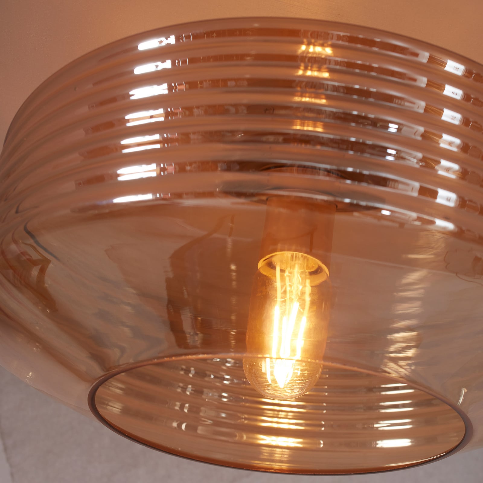 TO JE O ROMI Stropna svjetiljka Verona, jantarna, staklo, E27 TO JE O ROMI Stropna svjetiljka Verona, jantarna, staklo, E27