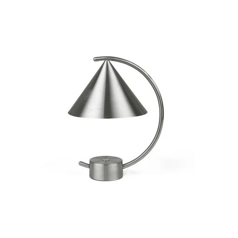 ferm LIVING – Meridian Portable Tischleuchte Brushed Steel