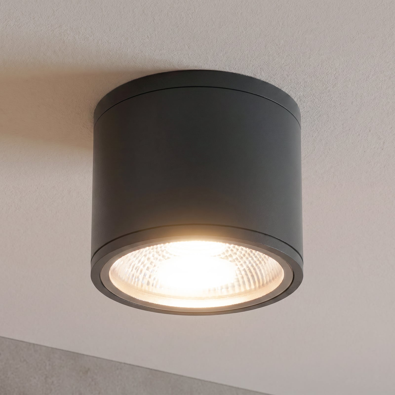 LED-Deckenstrahler Sputnik IP65 Ø 14,5 cm schwarz