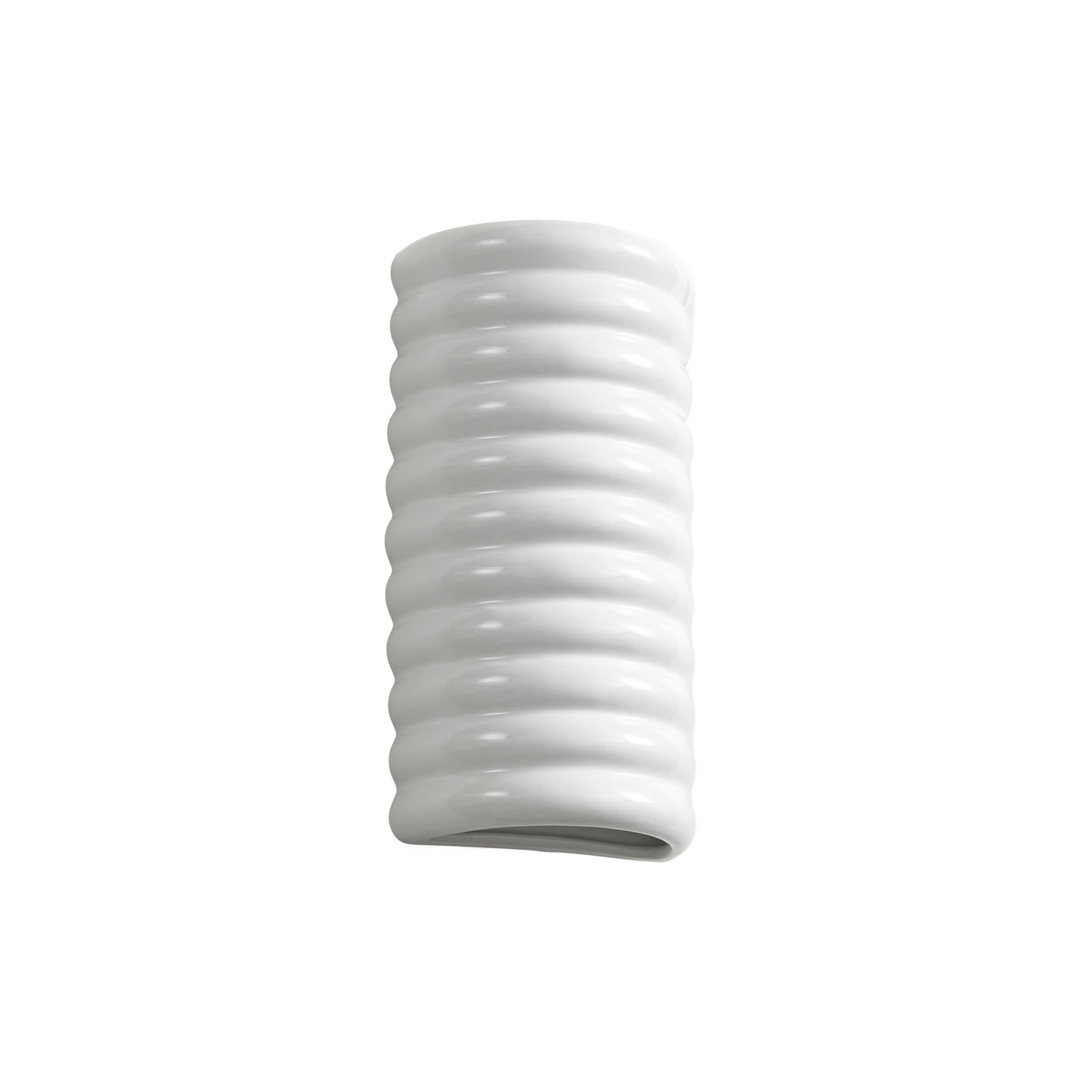 Aplică LED Lucande model Riff, albă, din ceramică, înălțime 25 cm