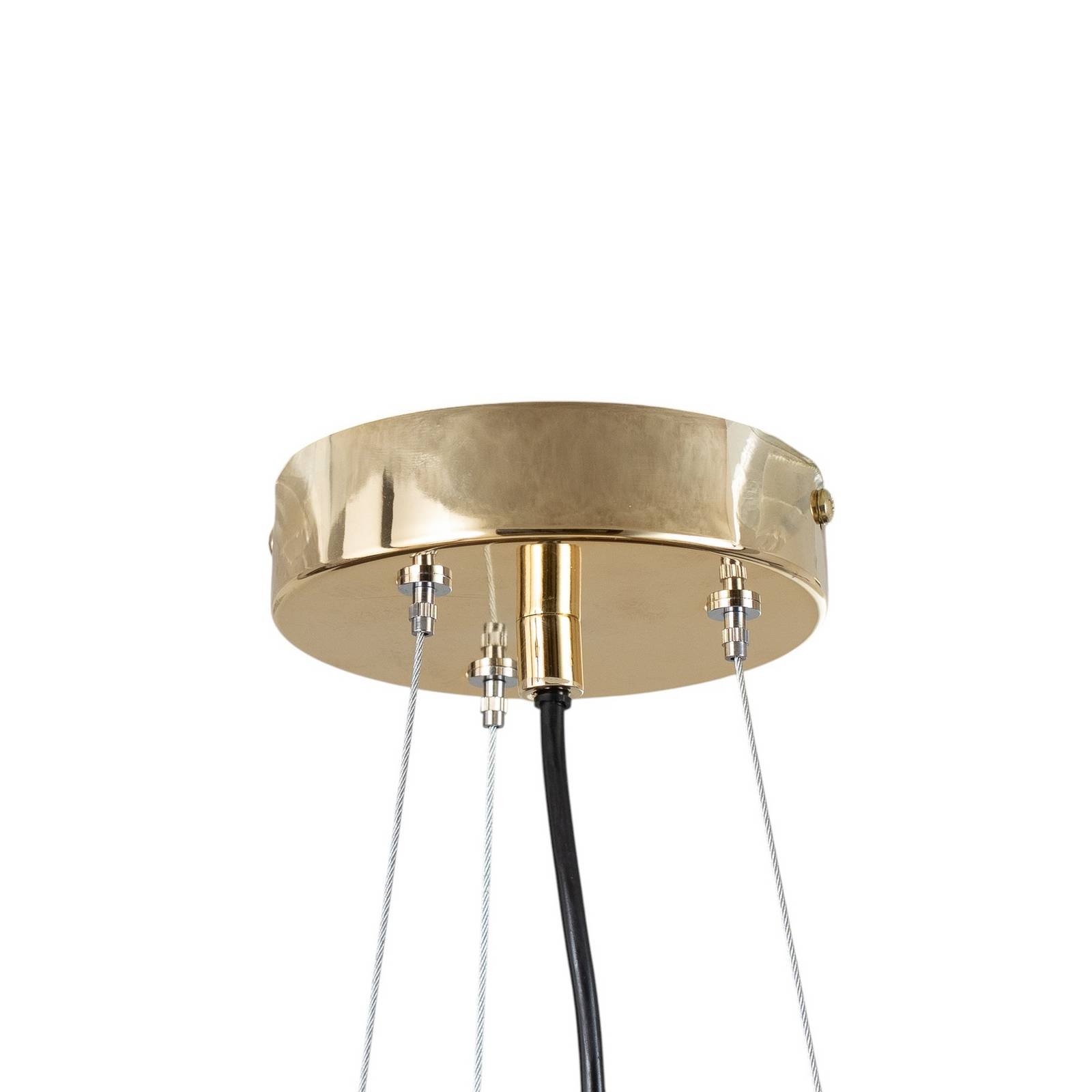 Lampa wisząca Orino, czarna/złota, metal, 7-punktowa, GU10