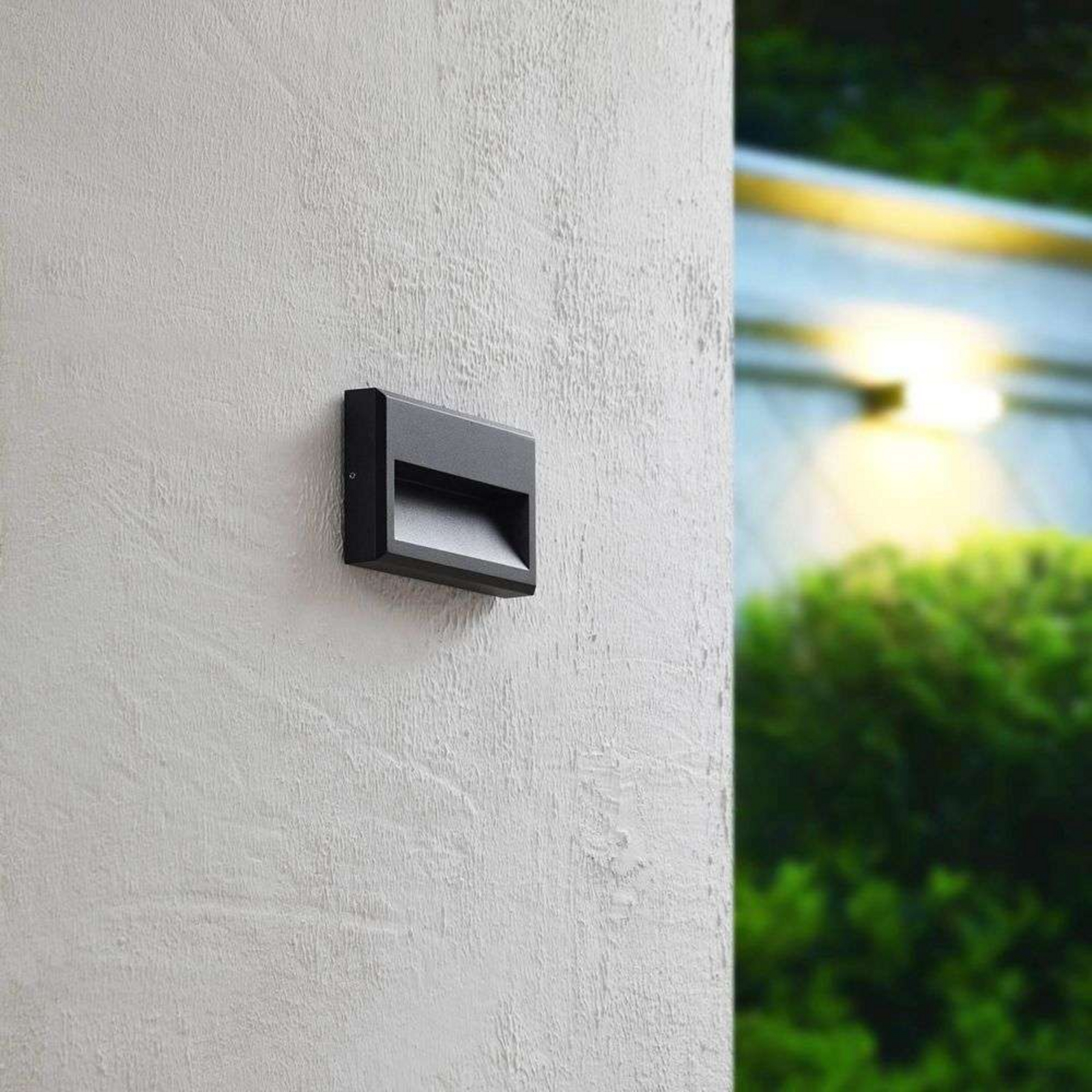 Weno LED En el exterior Aplique de Pared Negro - Lucande