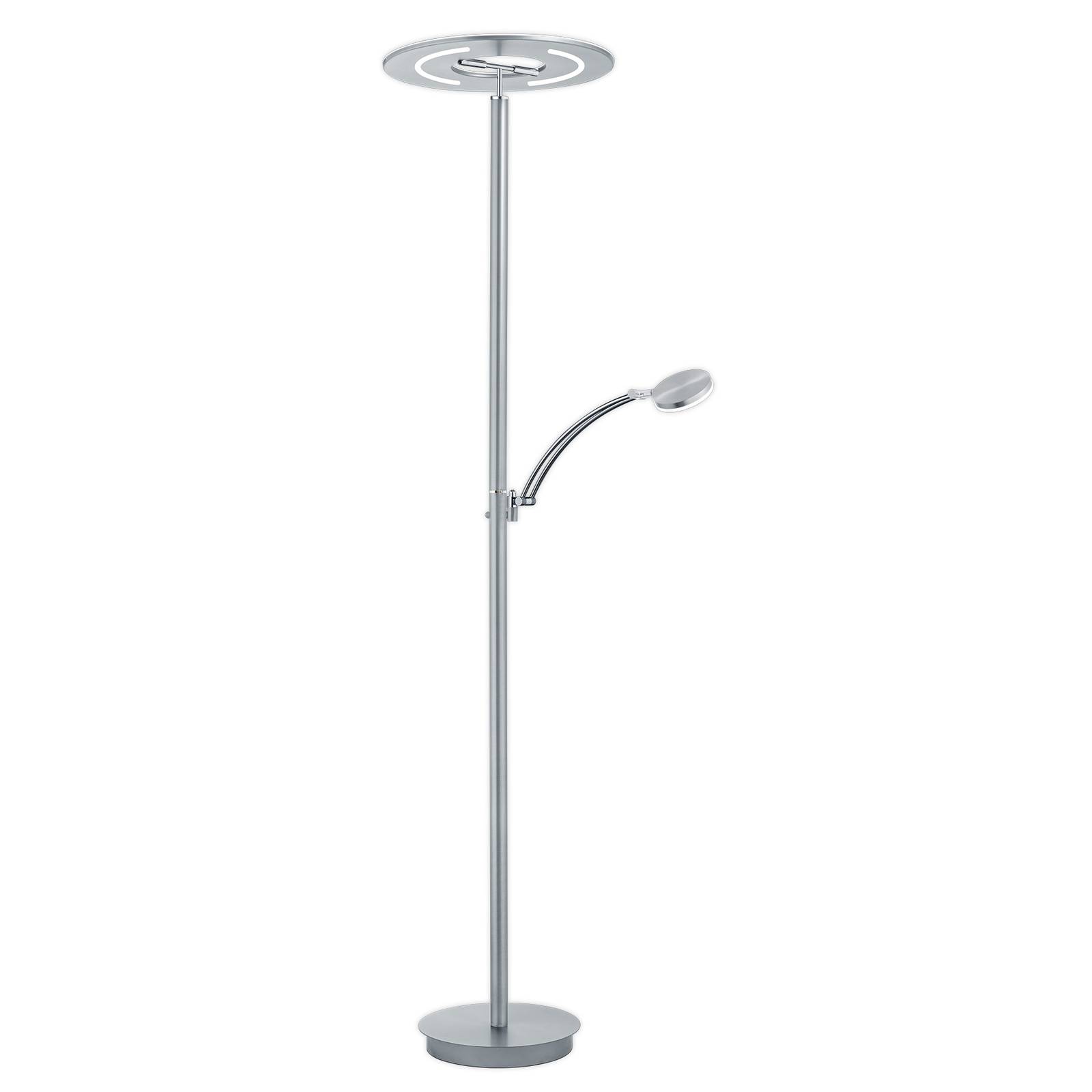 Lampadaire LED Monti en nickel liseuse CCT