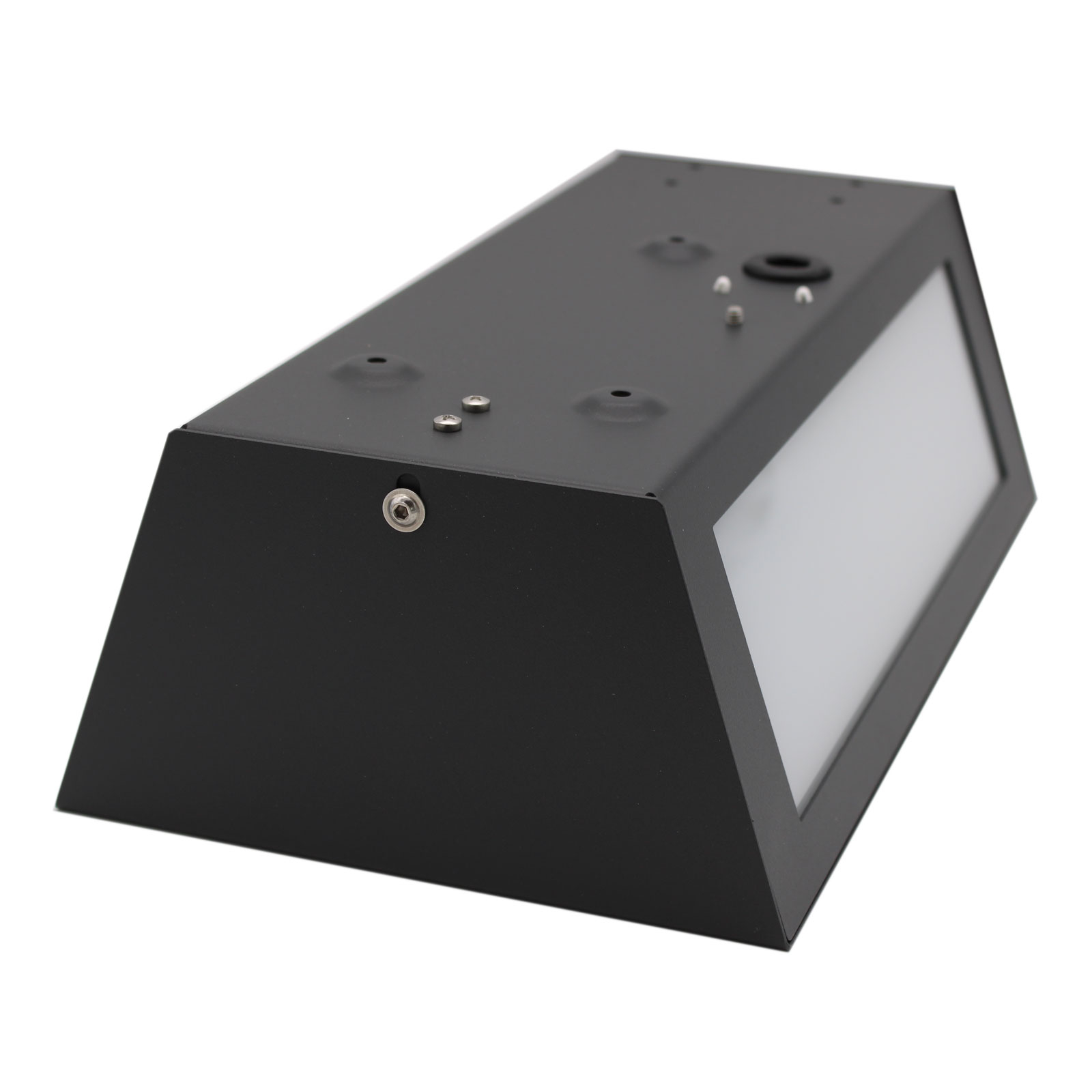 CMD Long Anthracite External Wall Lamp, Aluminium, opalescent glass, E27, 60 W, energy efficiency: A++, W: 16 cm, H: 28 cm