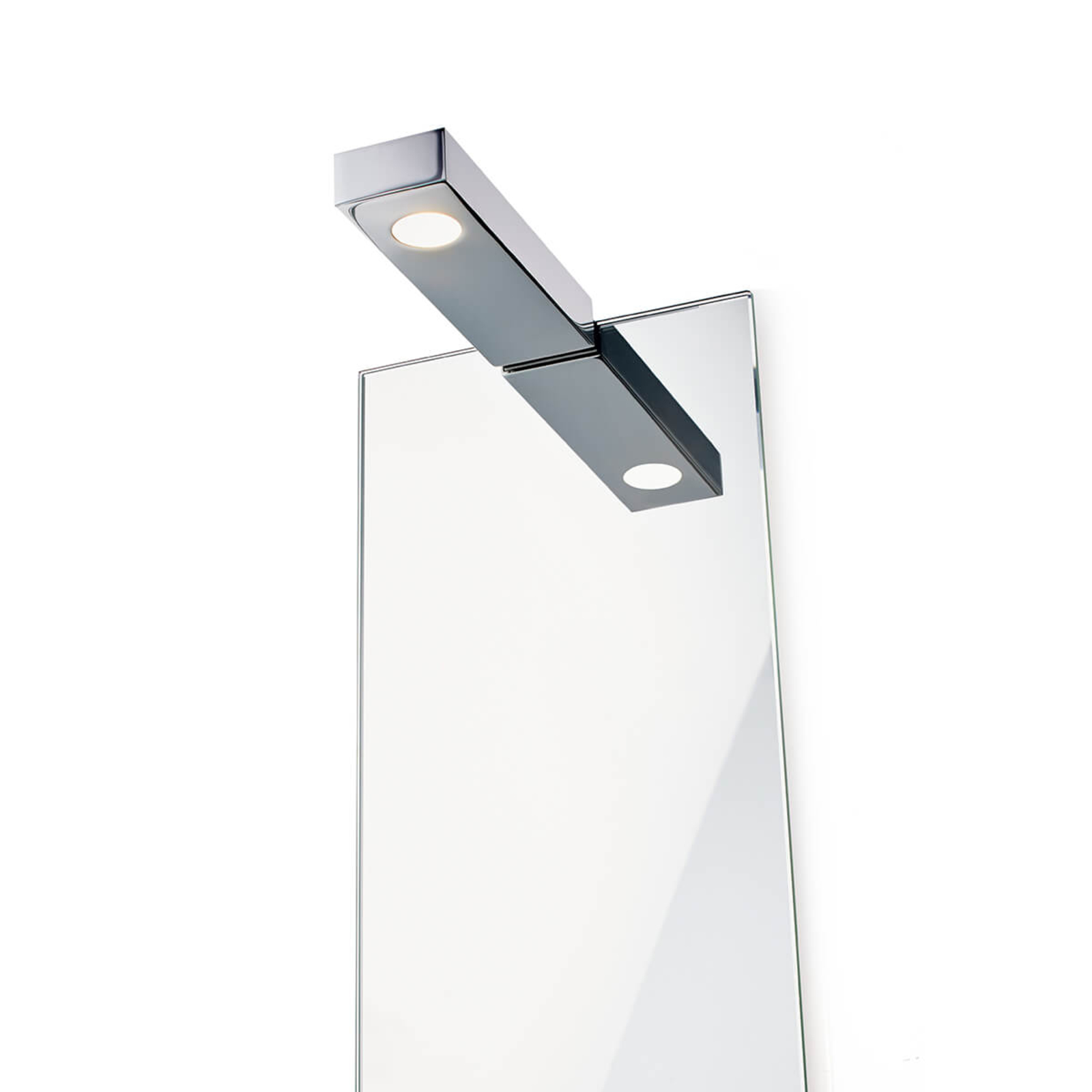 Lámpara de pared y espejo Flat 2 LED, cromo