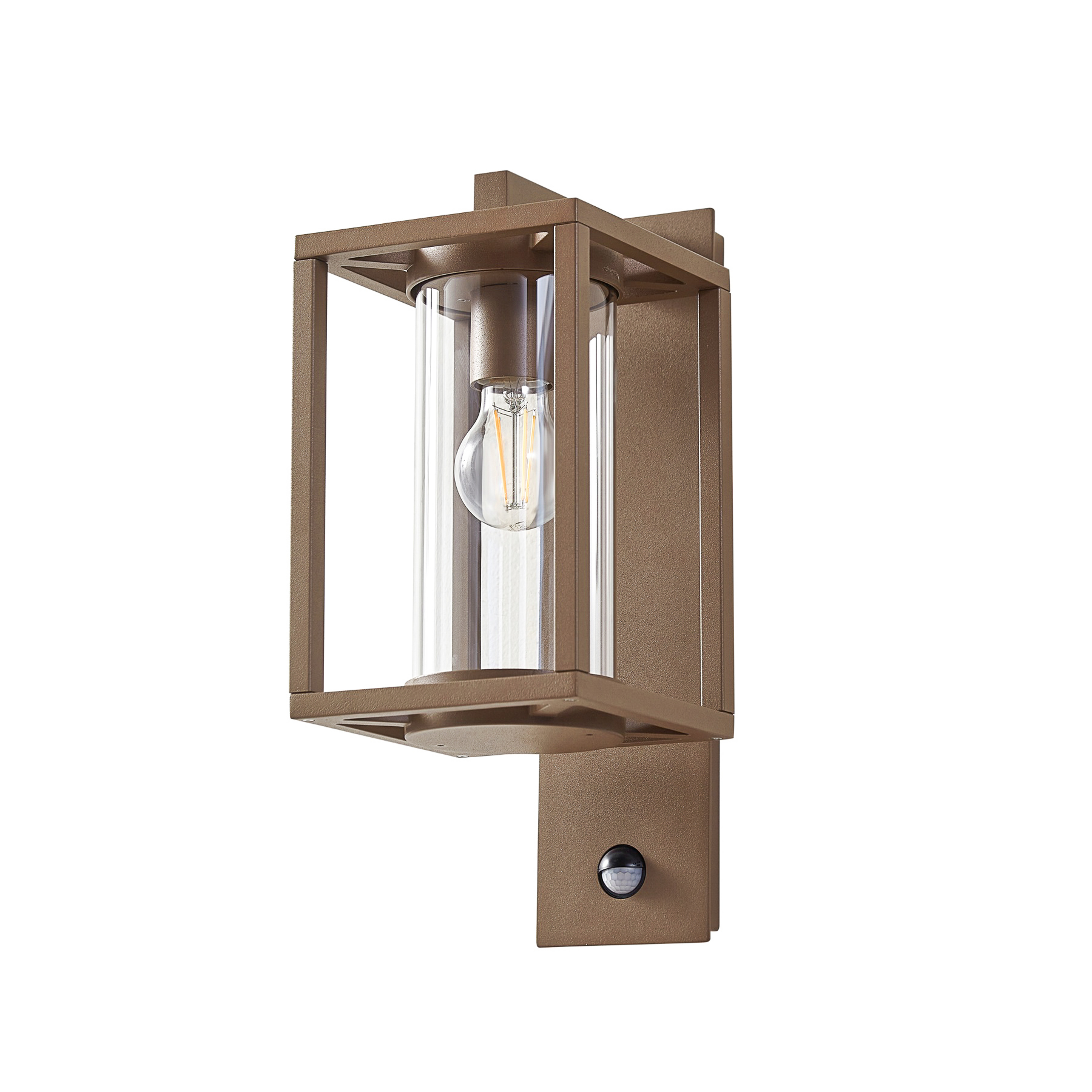 Ferda Außenwandleuchte hängend braun IP44 Sensor - Lucande