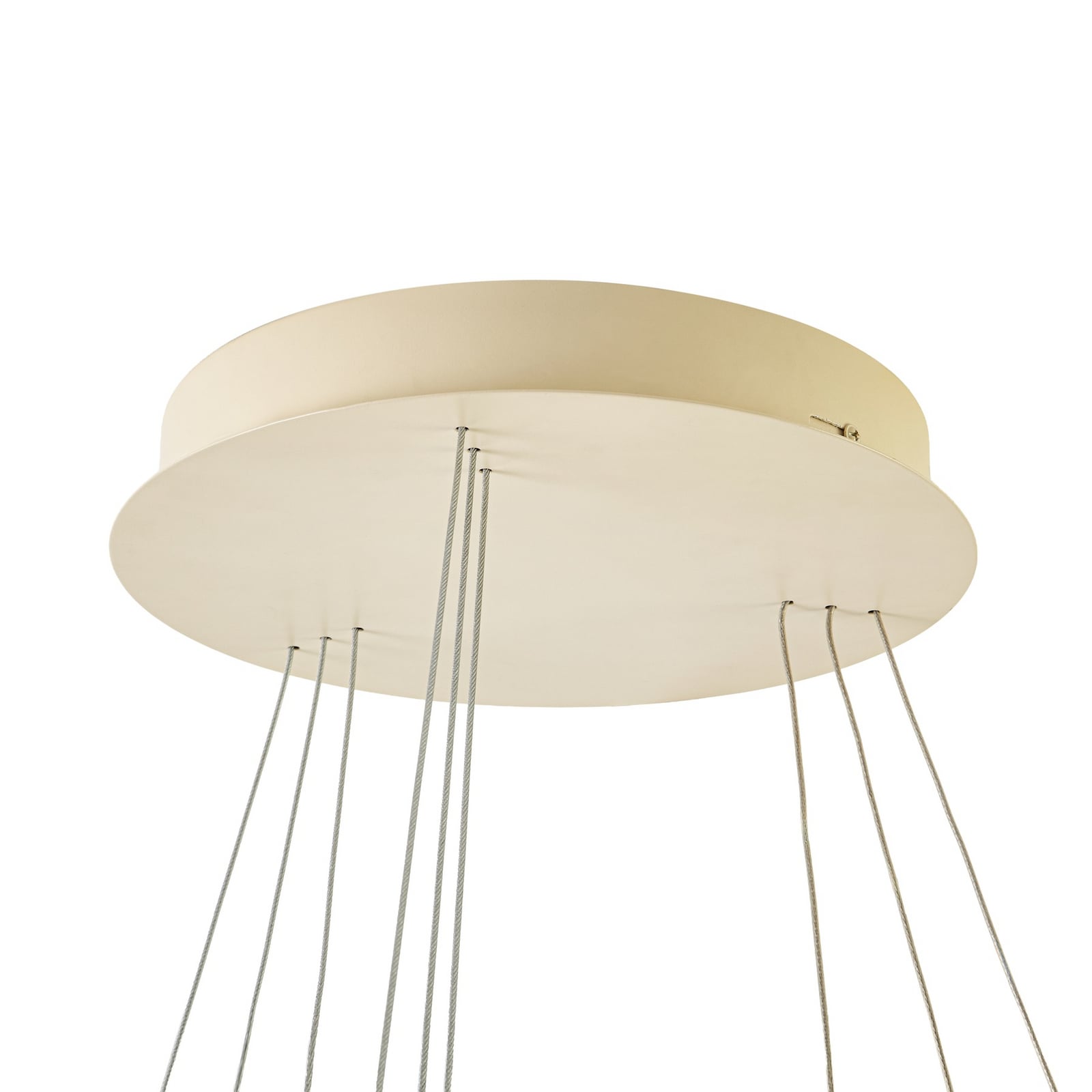 Lampă suspendată LED Albiona, bej, 3 inele, Ø 80 cm - Arcchio Lampă suspendată LED Albiona, bej, 3 inele, Ø 80 cm - Arcchio