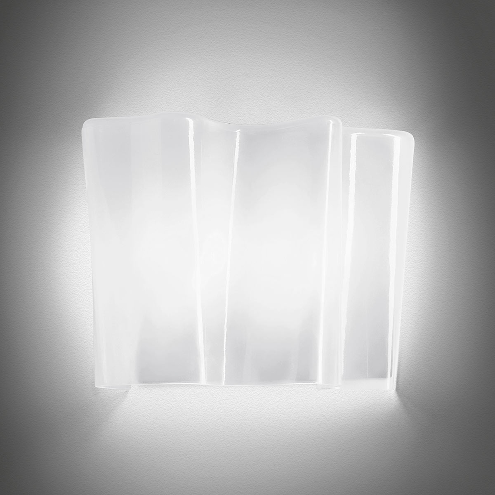 Artemide Logico micro wall light width 18.9 cm, for Living / Dining Room, metal, glass, E14, 46 W, energy efficiency: A++, W: 18.9 cm, H: 18.9 cm