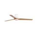 LED ventilátor Heywood L, fehér/fa színű, DC, csendes, CCT