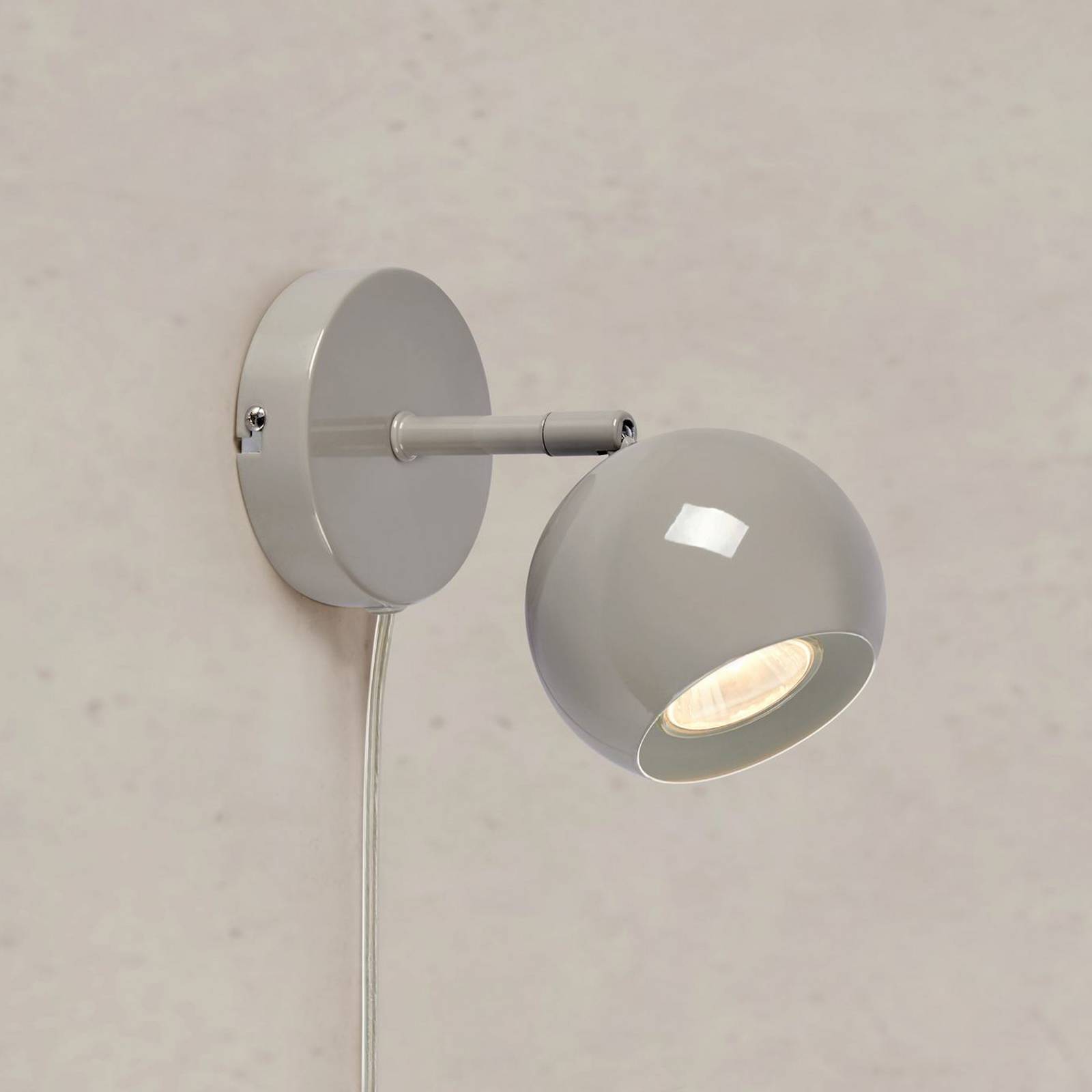 Wandlampe Pop, greige, Breite 10 cm, Metall günstig online kaufen