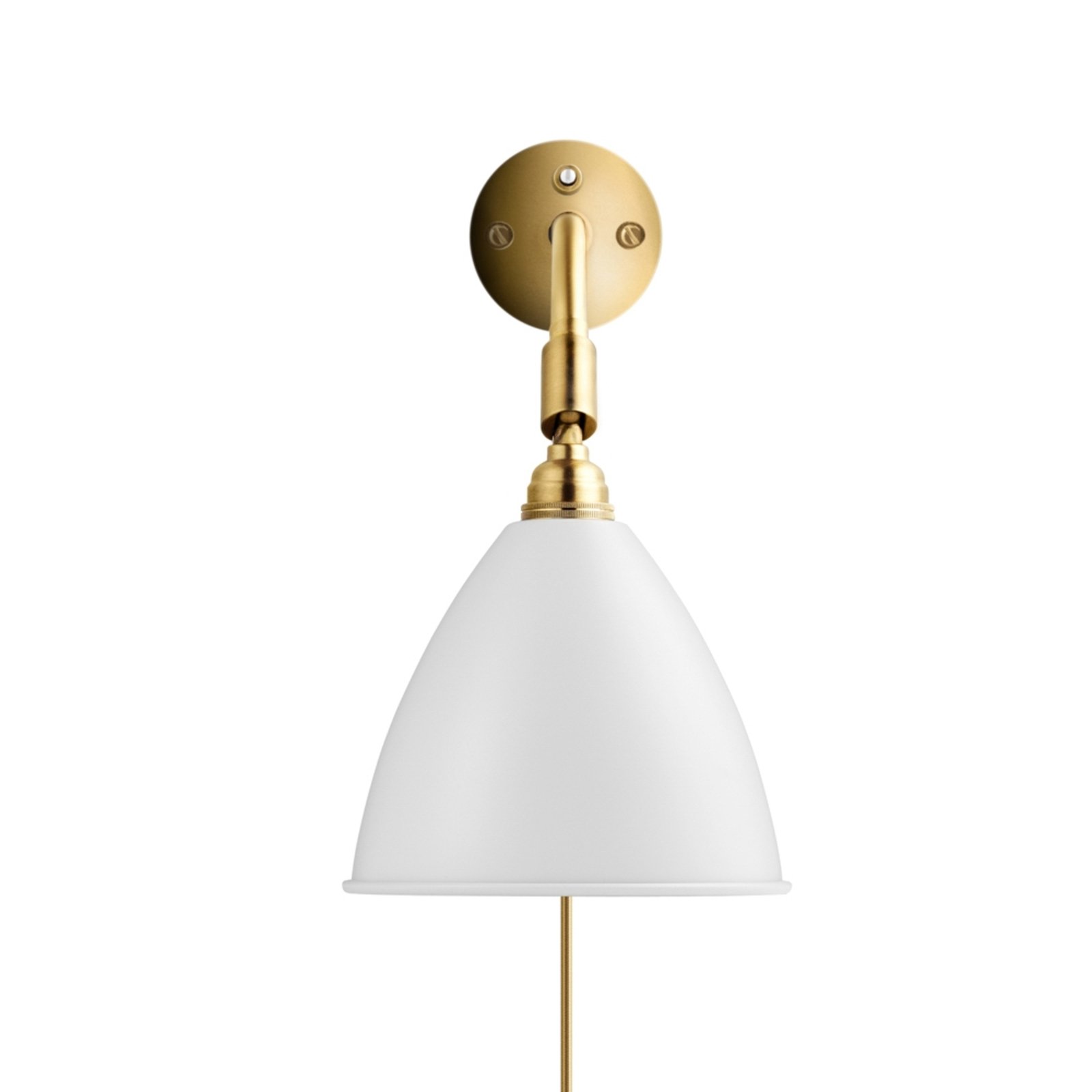 Bestlite BL7 Wall Lamp ø16 Brass/Matte White - GUBI