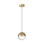 LED-Pendellampe Zirea, goldfarben, Ø 12 cm, Metall