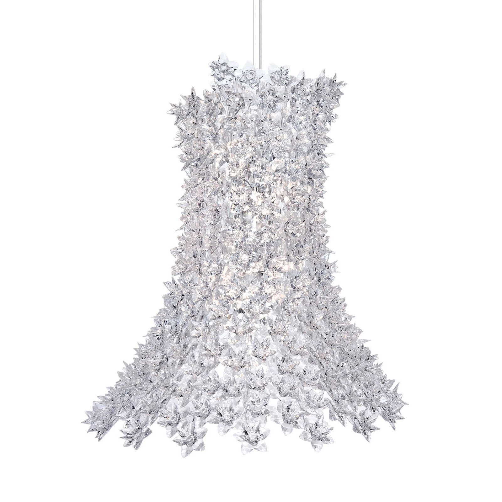 "Kartell Bloom" pakabintas šviestuvas G9, pailgas, skaidrus