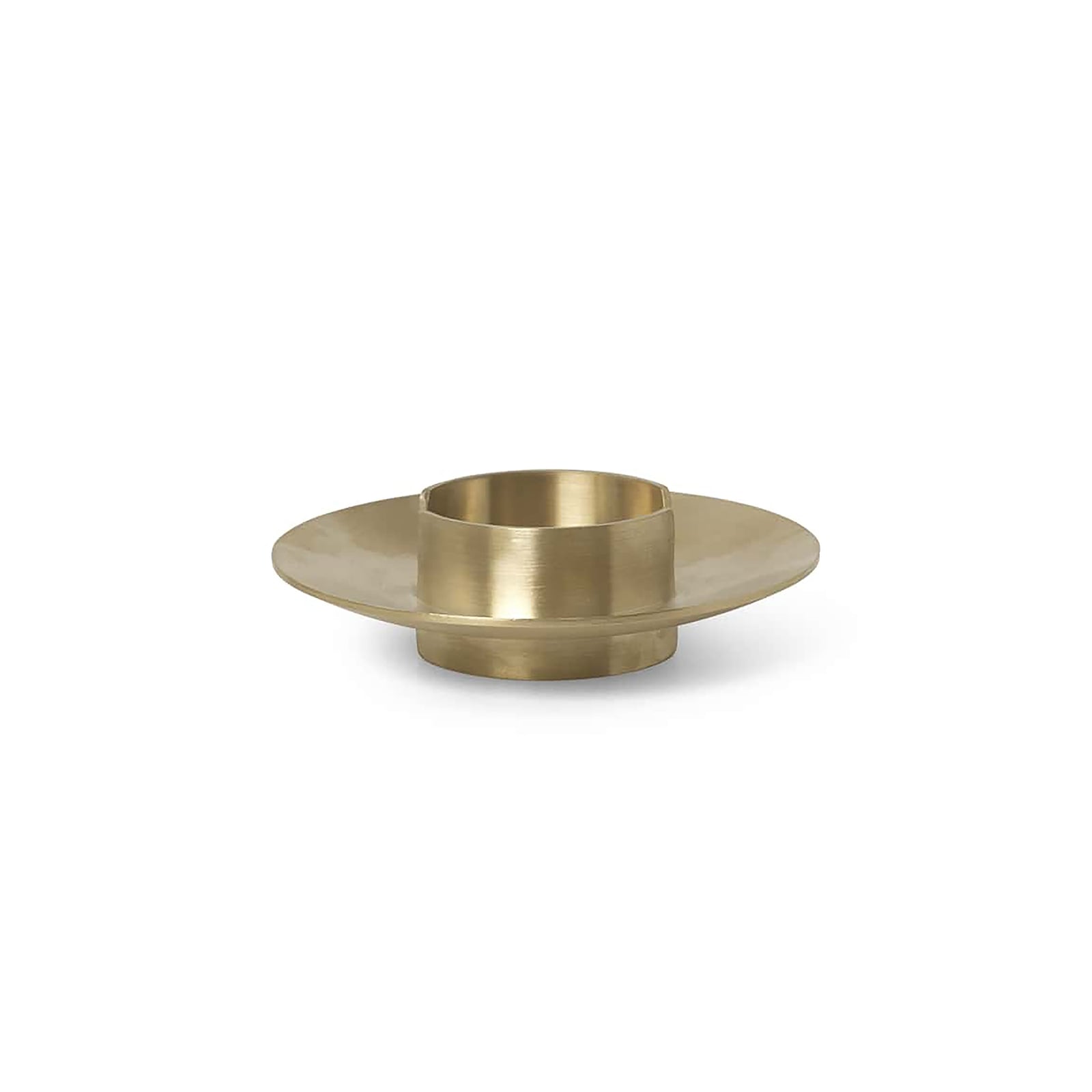 Block lysestage, poleret, messing, Ø 11 cm - ferm LIVING