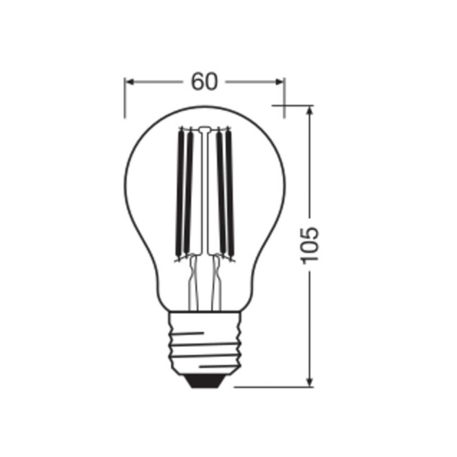 OSRAM LED Classic, filament, E27, 5 W, 1,055 lm, 4,000 K