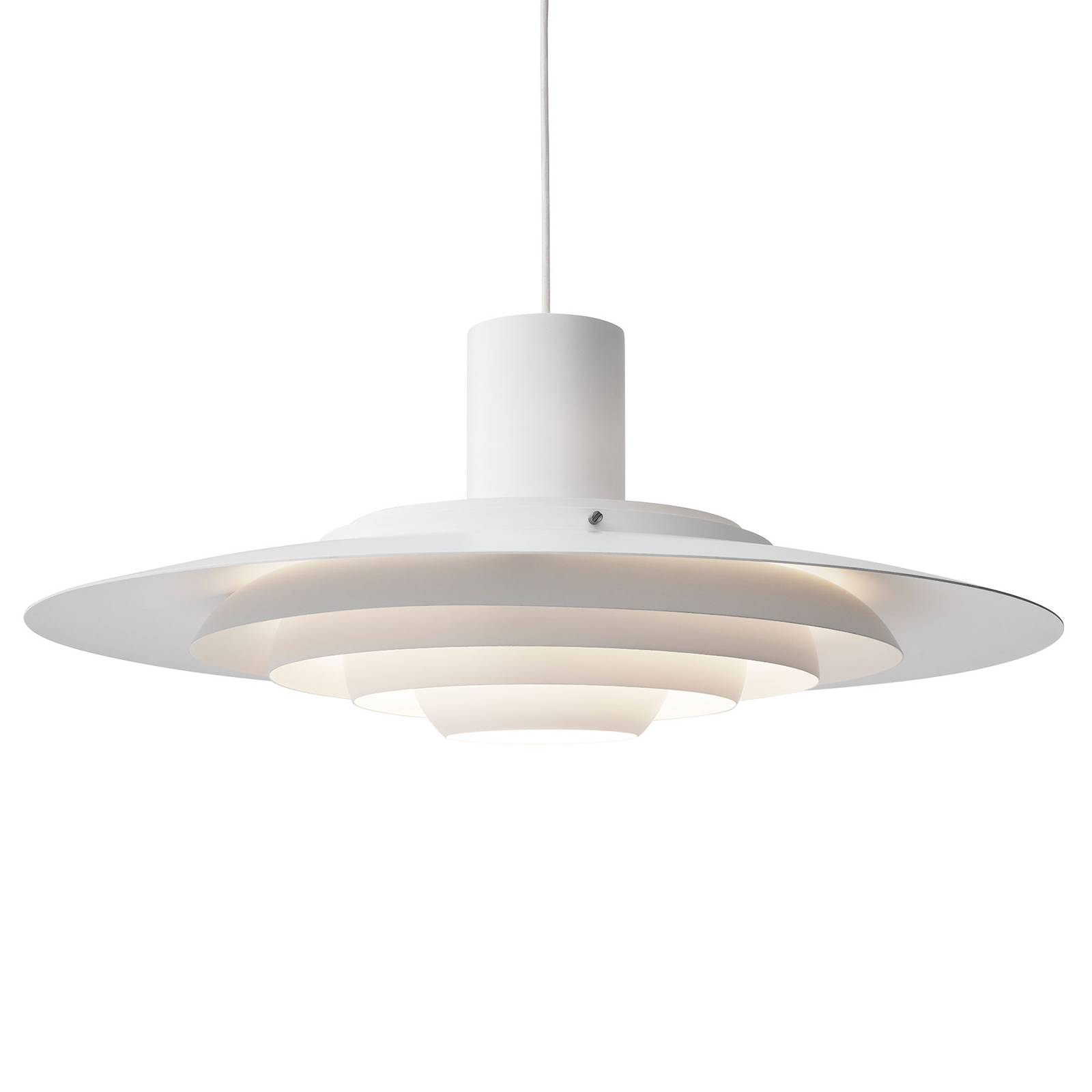 &Tradition P376 KF2 hanging lamp, white, 70 cm, for Living / Dining Room, metal, E27, 150 W, H: 28 cm