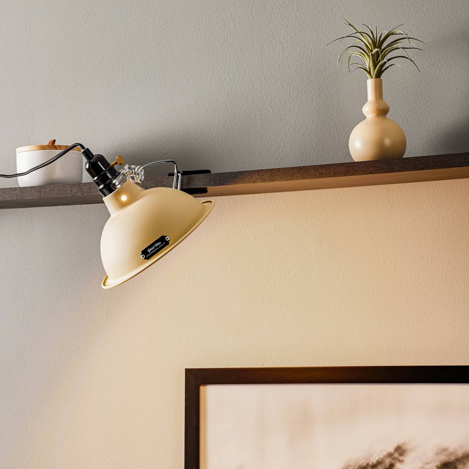 Photos - Chandelier / Lamp FARO BARCELONA In industrial look - Pepper clip-on light, beige 