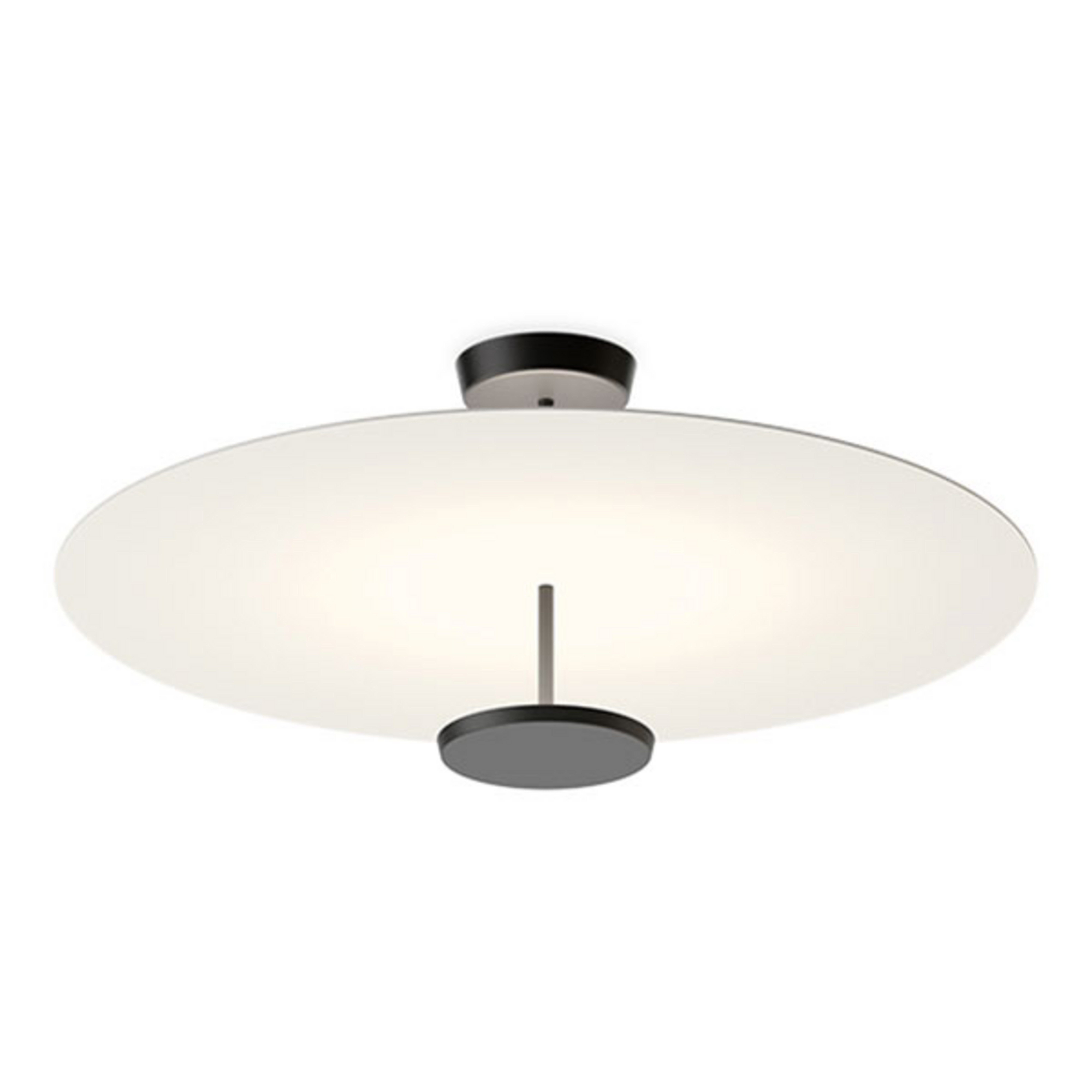 Flat LED ceiling light, 2-bulb, Ø 90 cm, white - Vibia
