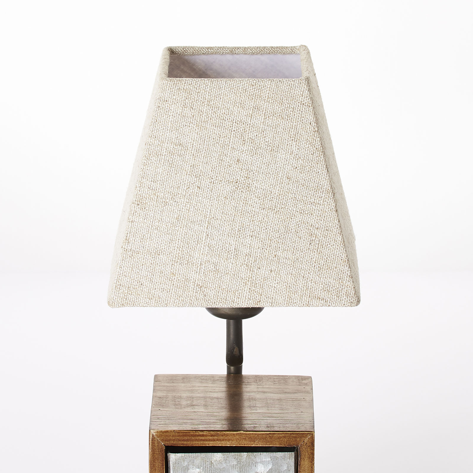Textilná stolná lampa Casket so zásuvkou