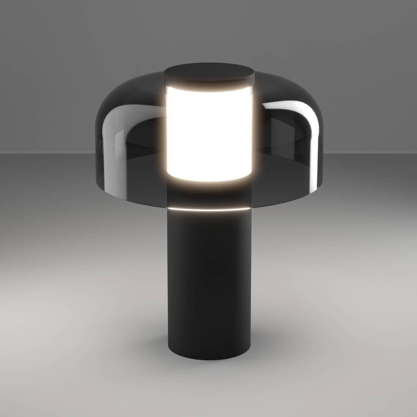 Lampa stołowa LED Ponente, Ø 16 cm, czarna, CCT, ściemniana