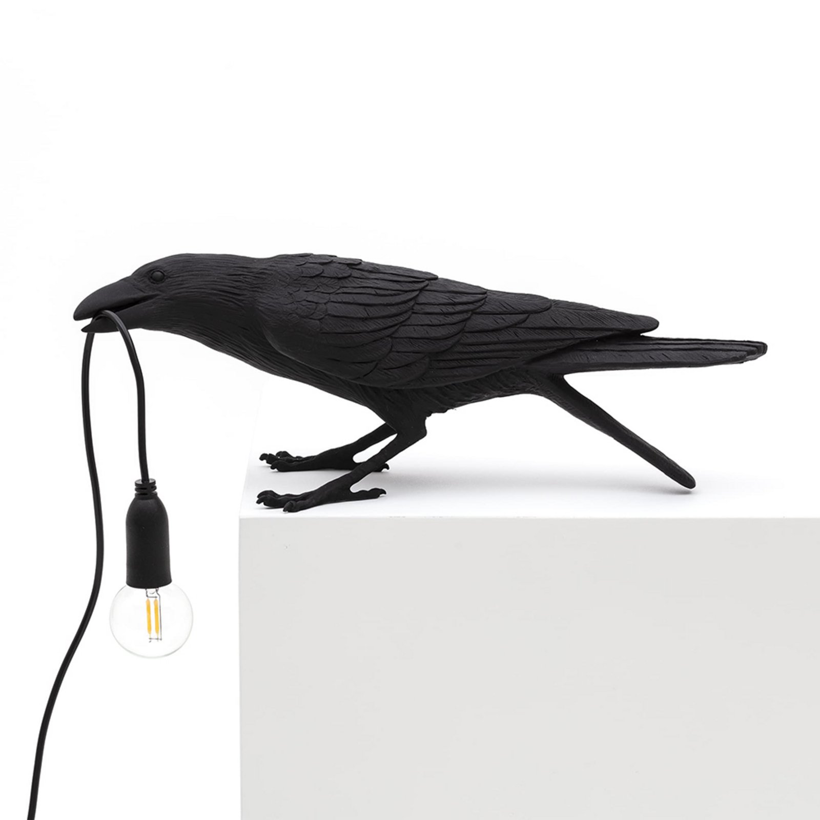 Bird Lamp Playing Table Lamp Black - Seletti