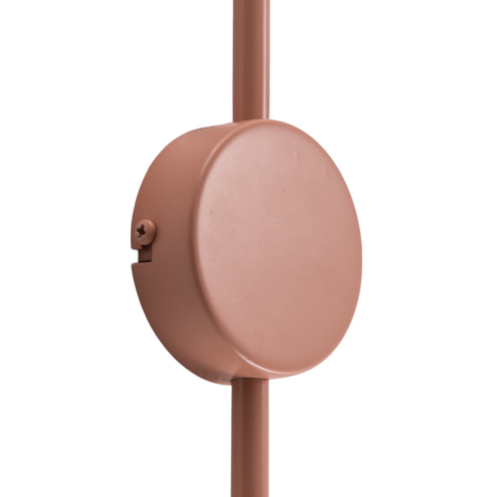 Una wall light, metal, glass, coral red Una wall light, metal, glass, coral red