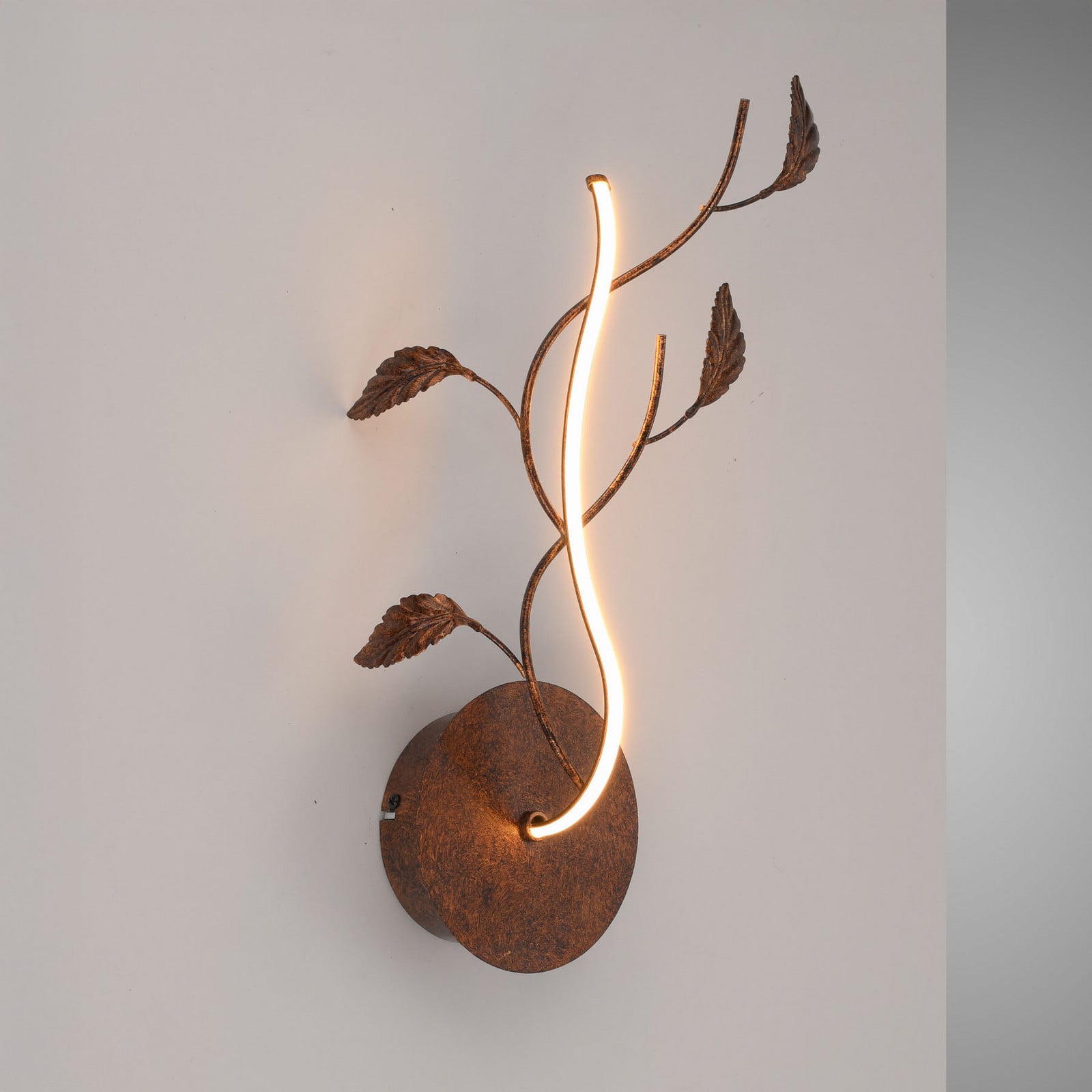 JUST LIGHT. GmbH Zidna LED svjetiljka Aurelia, hrđavo smeđa, metal, 2.700 K - Dnevni boravak/blagovaonica - Firentinski - hrđavo-smeđa