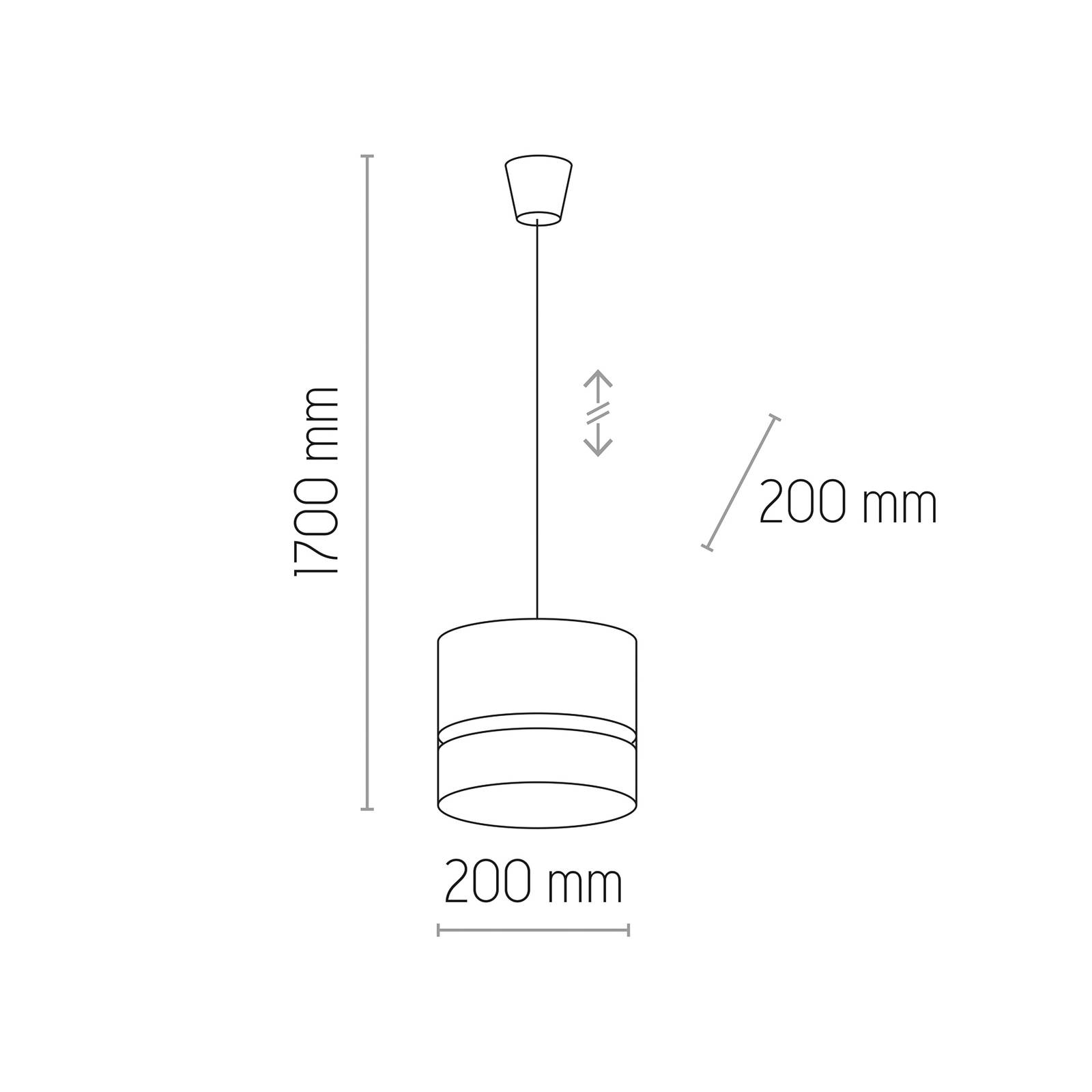 Hanglamp Paglia wit/rotan 1-lamp Ø 20 cm