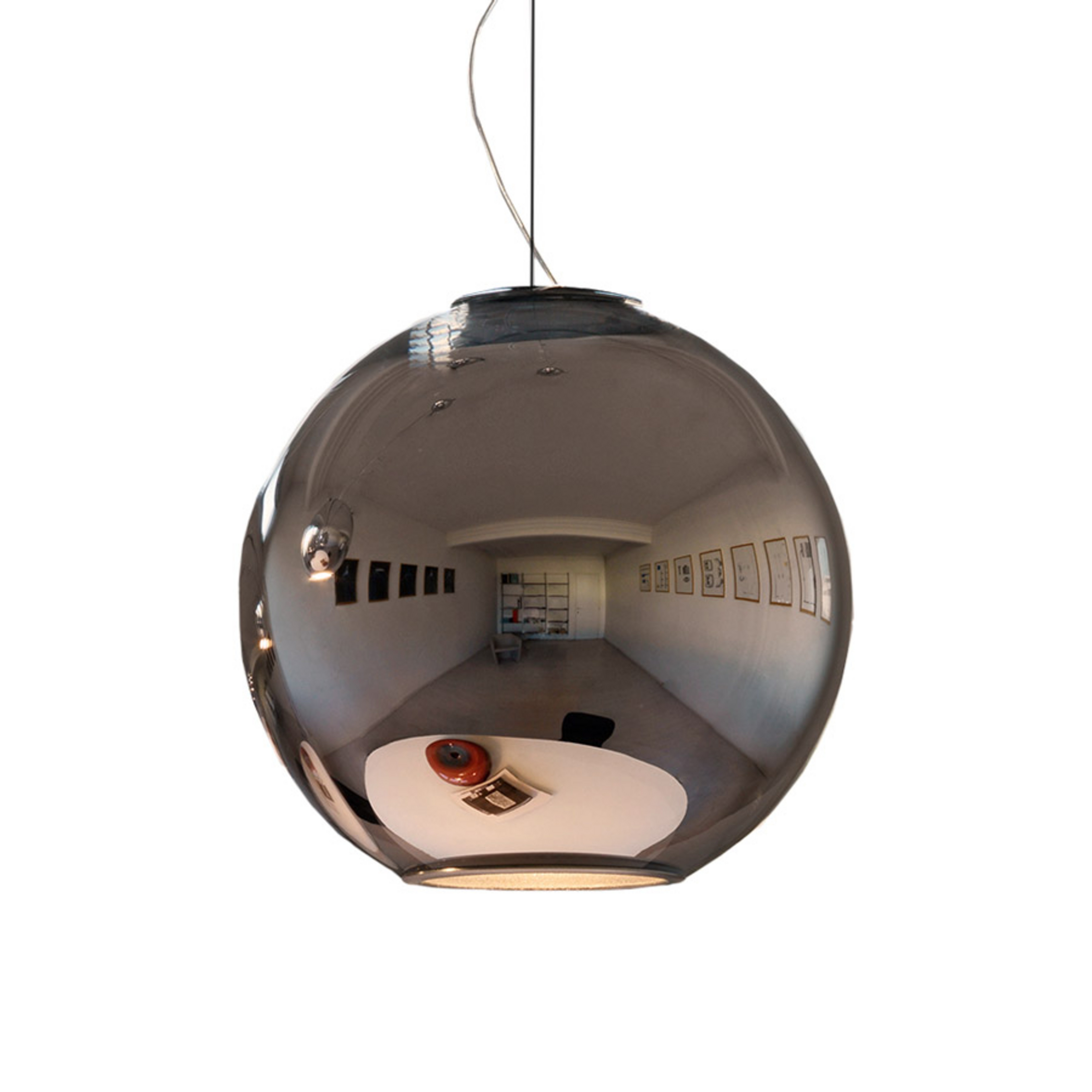 Lustrzana lampa wisząca GLOBO DI LUCE - śr. 30 cm