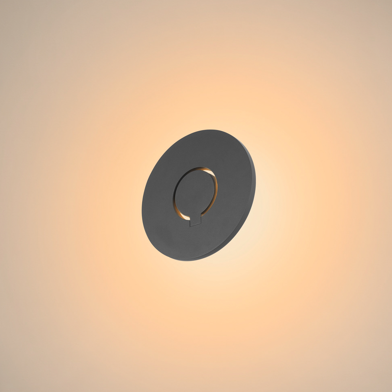 SLV LED wall light I-Ring, anthracite, aluminium, Ø 24 cm