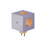 SQUARE 2 Zwischensteckdose, lila, 3x Schuko, 2 x USB - AVOLT