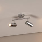 Deckenstrahler Oktano, chromfarben Länge 30 cm 2-flg. Metall