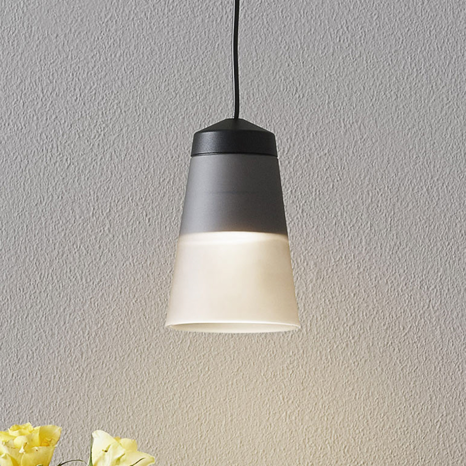 Pendelleuchte Leo 2, 3-Phasenschiene rauch Ø9,8cm