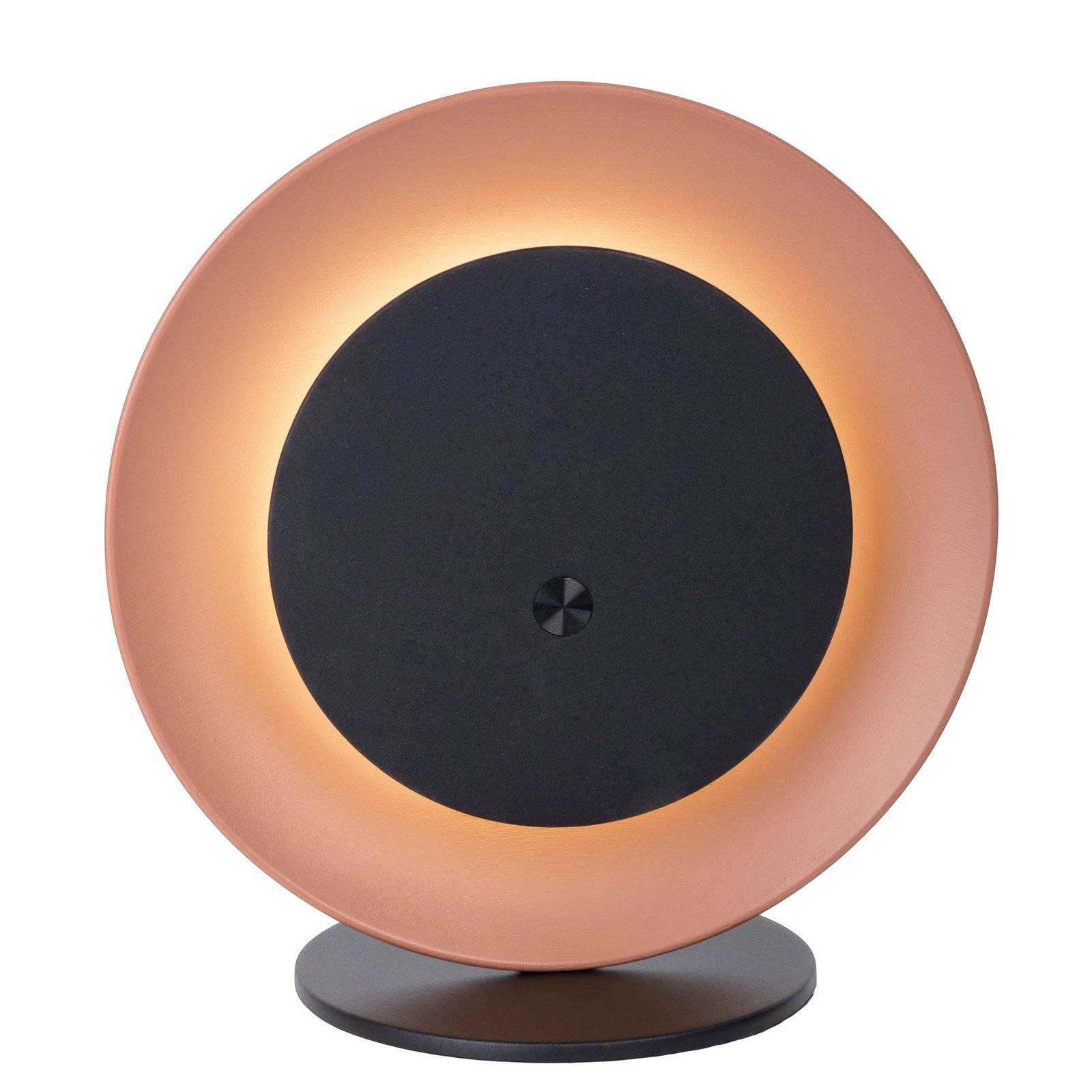 Candeeiro de mesa LED recarregável Solan, preto/castanho, solar, IP54 Candeeiro de mesa LED recarregável Solan, preto/castanho, solar, IP54