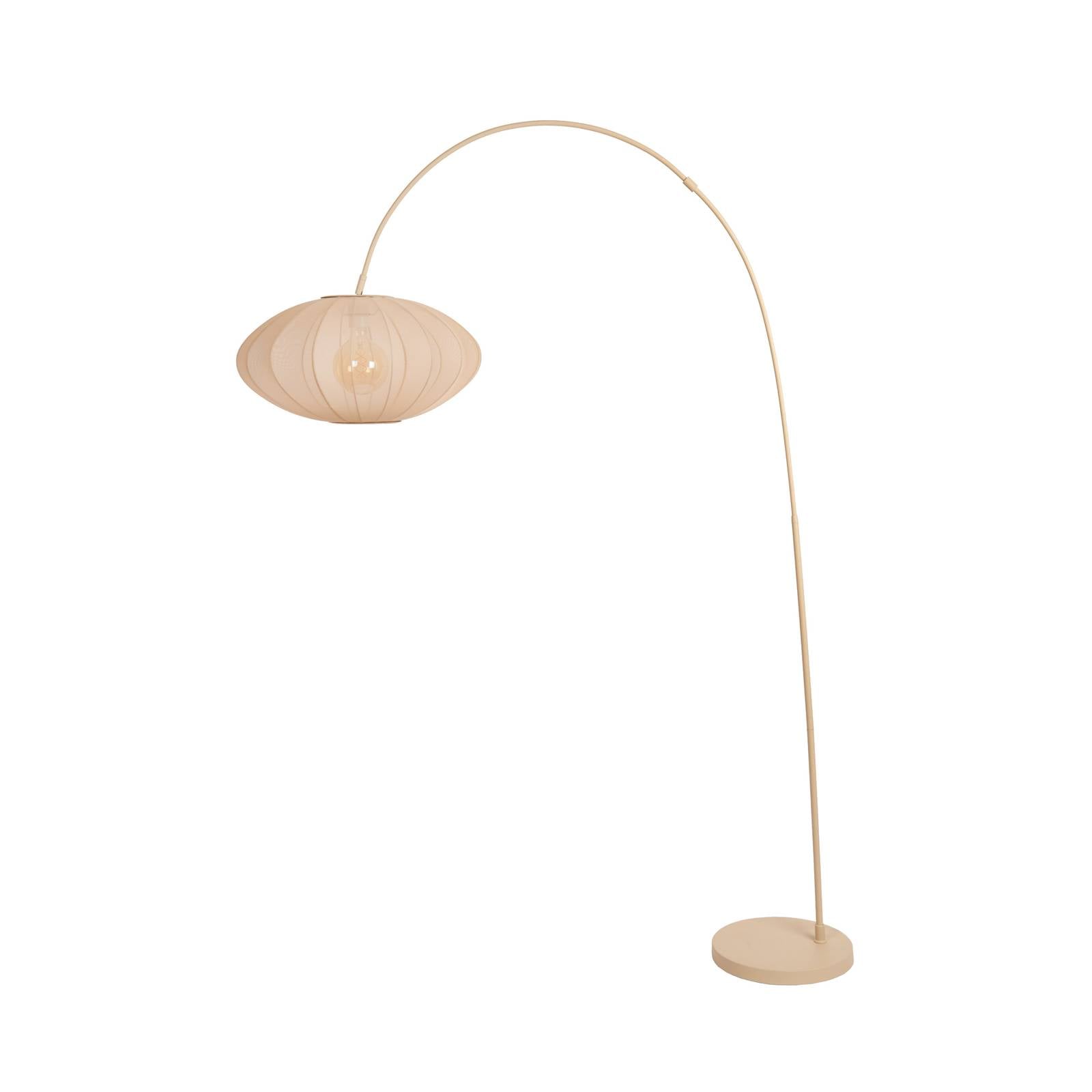 Bogenleuchte Corina, beige, E27, 192 cm, Kunststoff