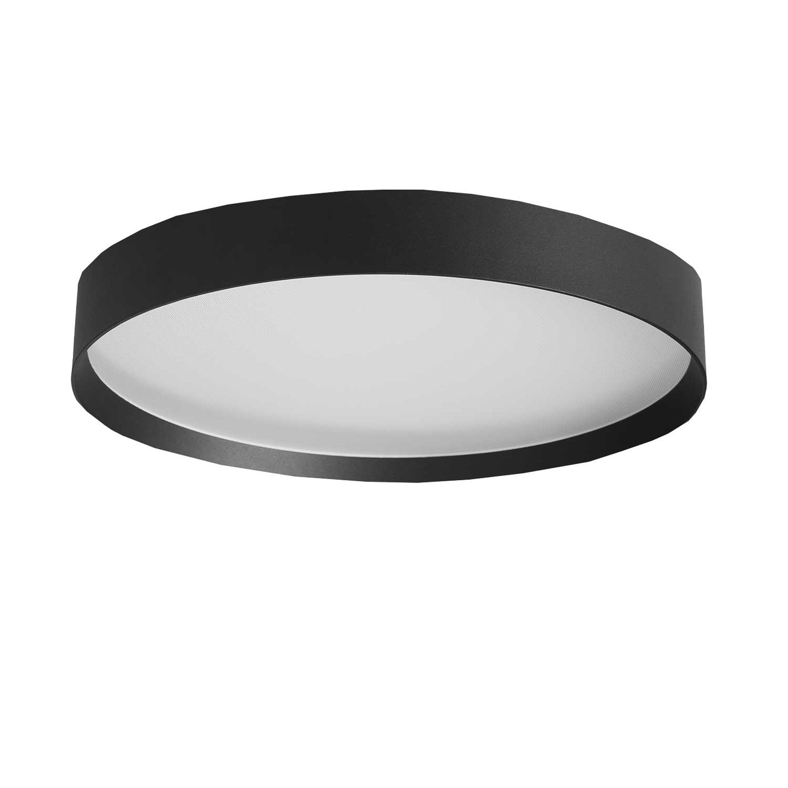 LOOM DESIGN LED ceiling light Lucia, black, Ø 60 cm, aluminium