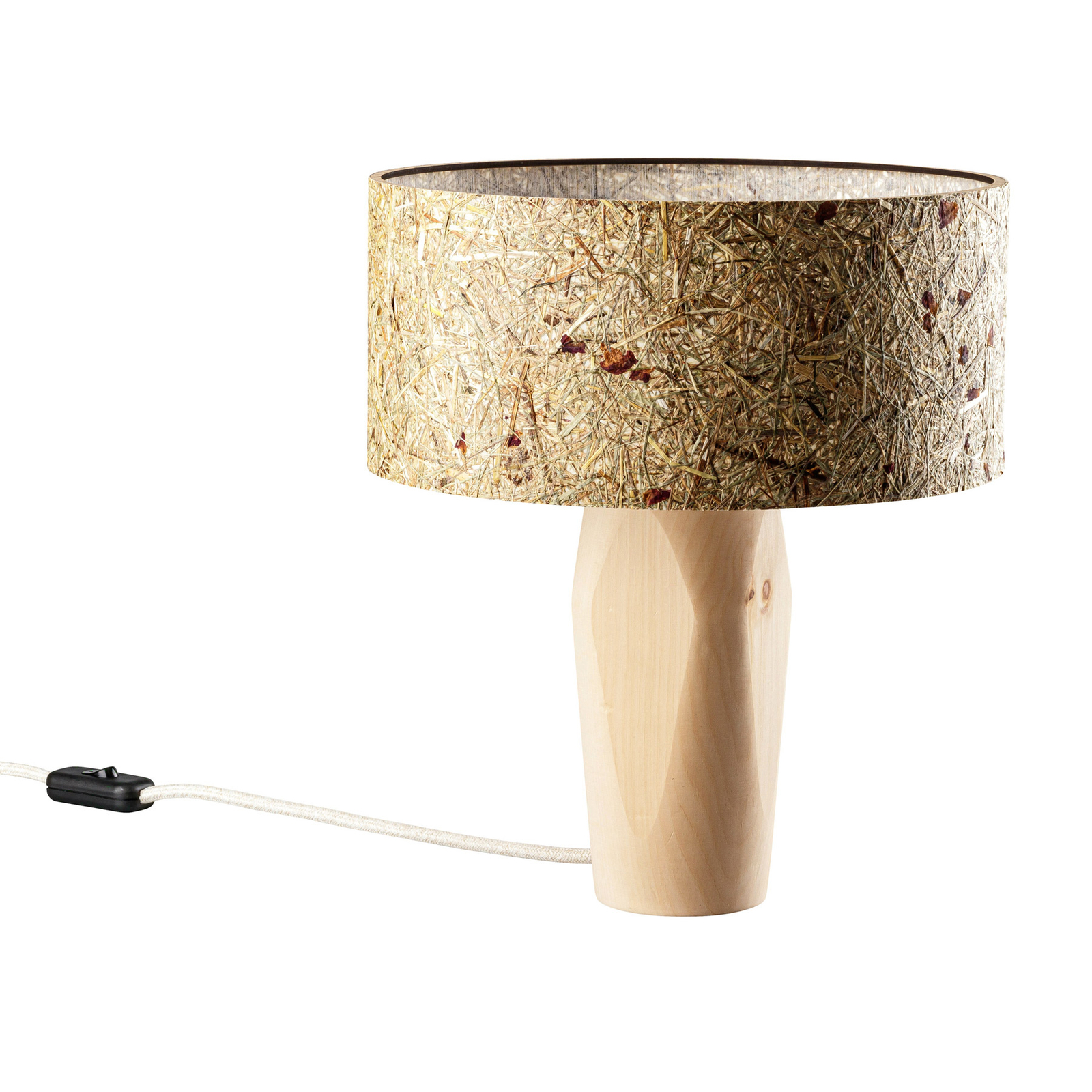 LeuchtNatur Pura LED table lamp pine/roses
