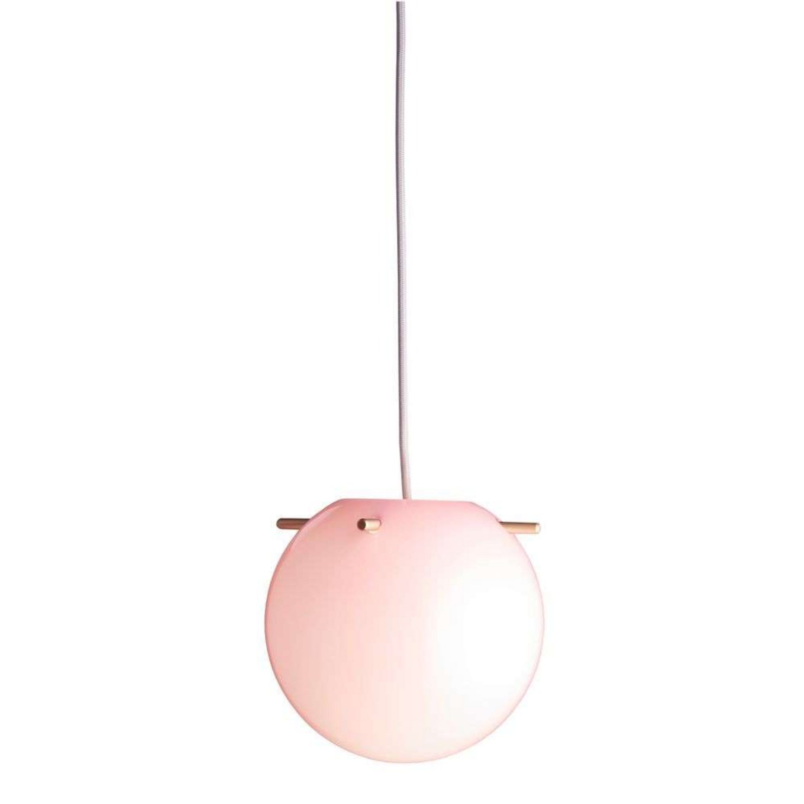 Koi Závěsná Lampa Ø25 Opal Rose/Brass - Frandsen