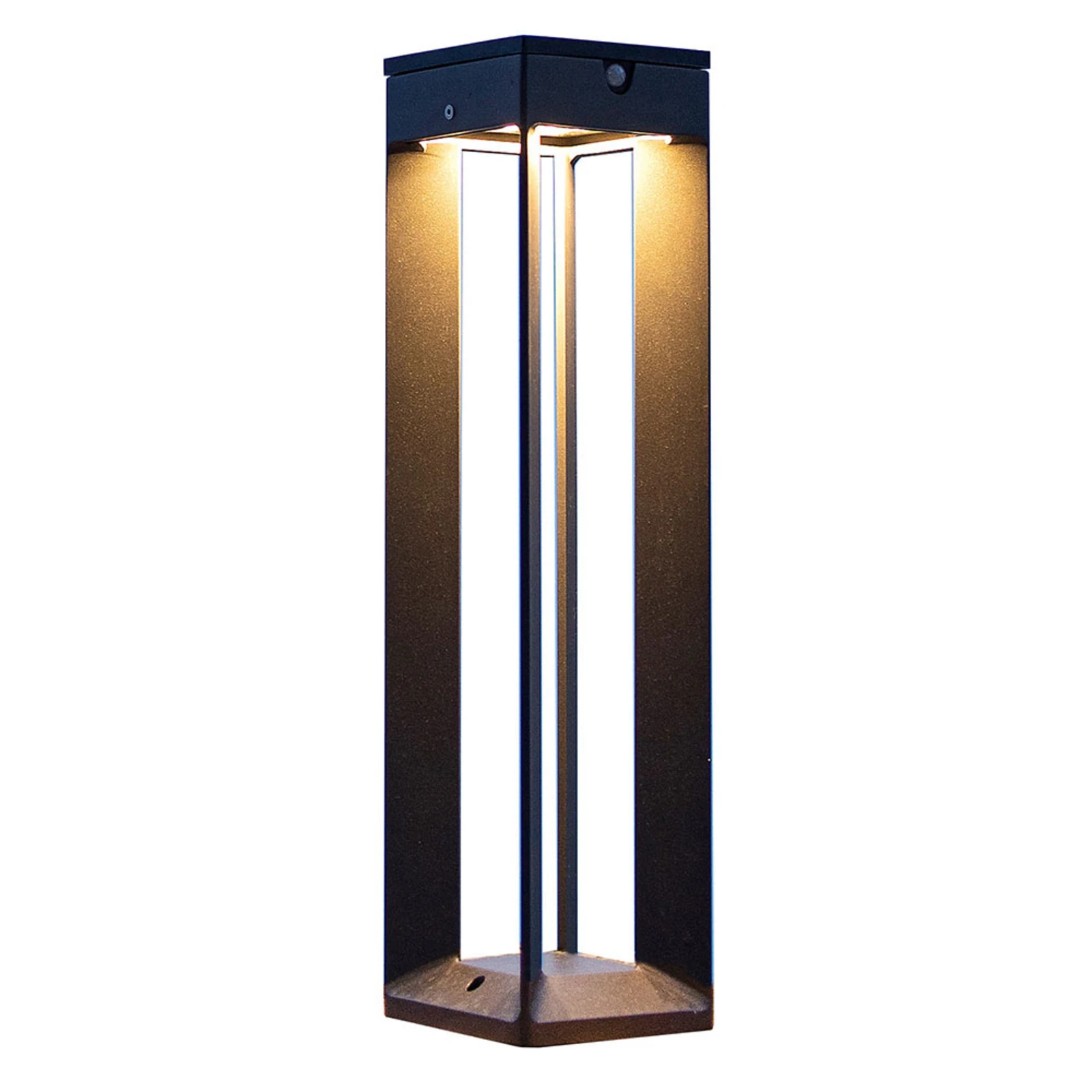 Borne LED ηλιακό φως με αισθητήρα, 45 cm, γκρι