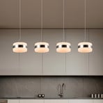 LED függő lámpa Dios, nikkel színű, hossza 85 cm, CCT, 4 izzós.