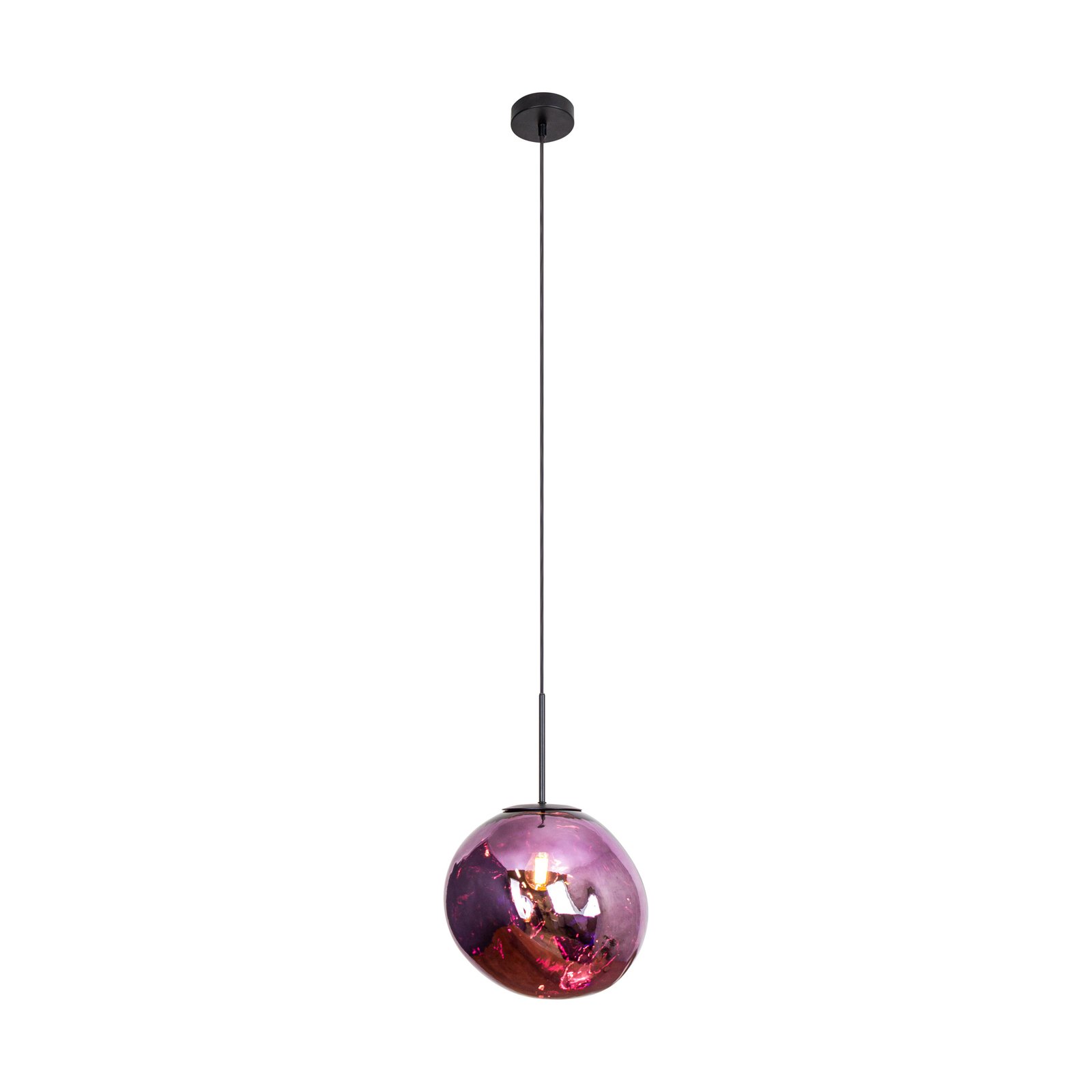 Suspension Canopus, violet, Ø 28 cm, verre, E27