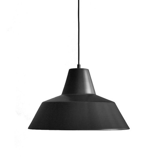 Suspension Workshop W5, noir mat, aluminium, E27 - Made By Hand
