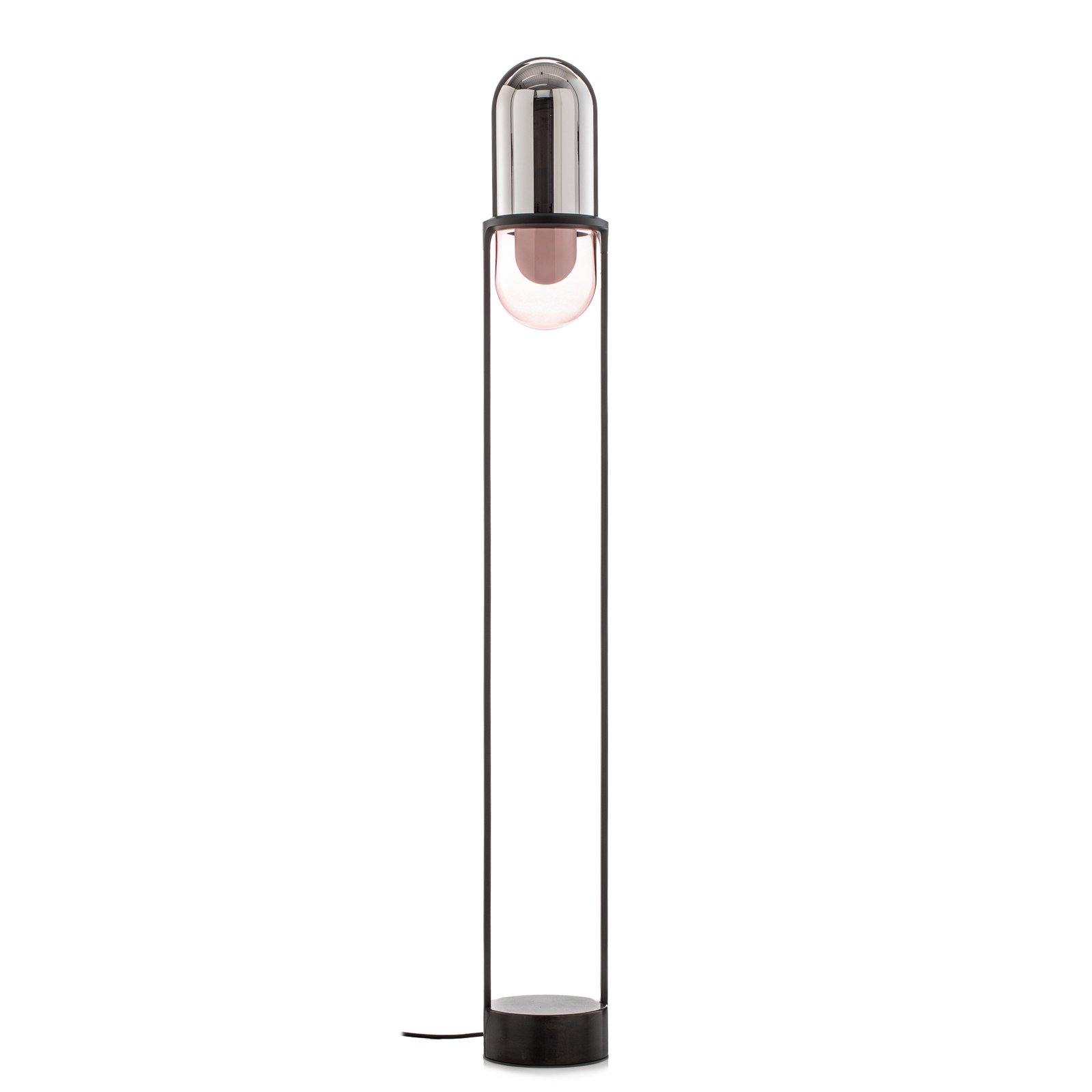 Pille LED vloerlamp grijs/roze