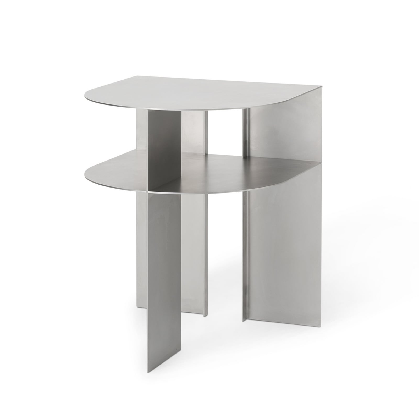 Rand sidebord, sandfarget, 48 cm, stål – New Works