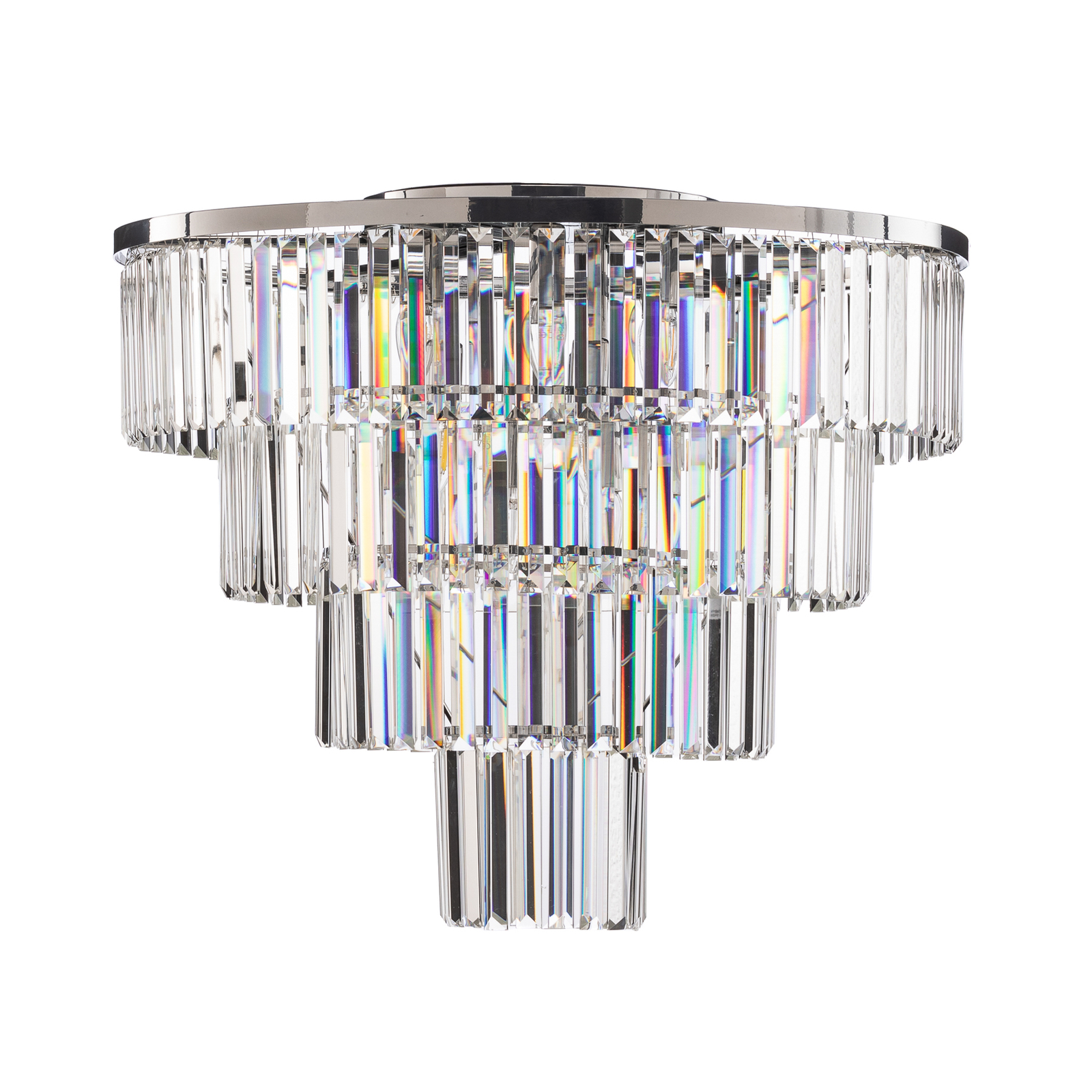 Cristal taklampa, transparent/silver, Ø 71cm