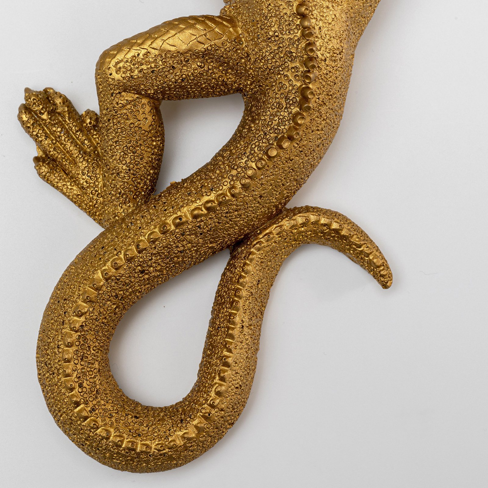 KARE Objeto de pared lagarto, poliresina lacada, 31 x 11 cm, dorado