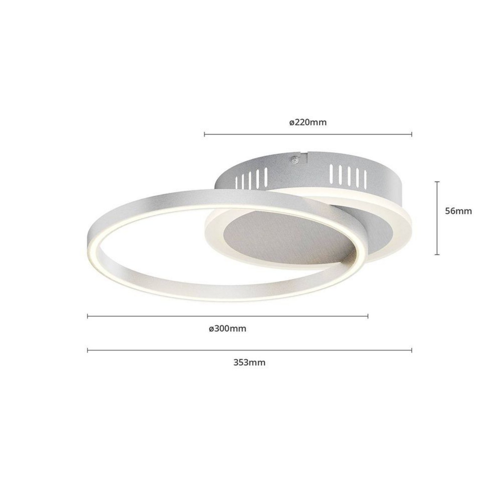 Uzma LED Stropna lampa Satin nikal - Lindby